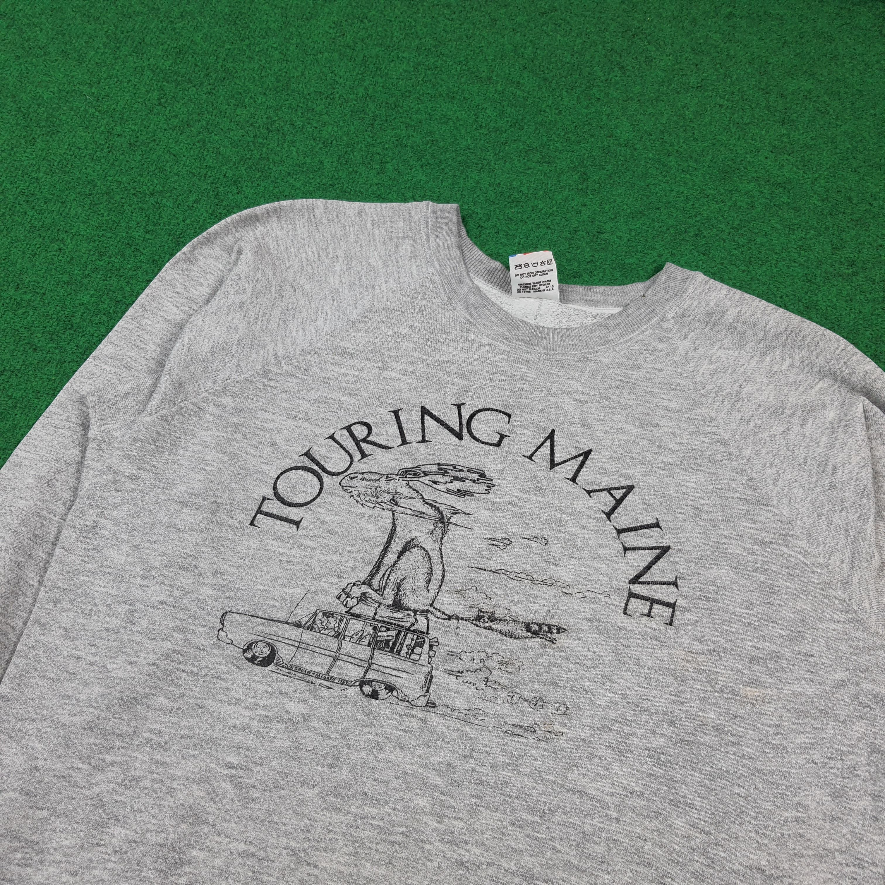 Fruit Of The Loom Vintage 90s Touring Maine Moose Sweatshirt C291N26 Size US M / EU 48-50 / 2 - 2 Thumbnail