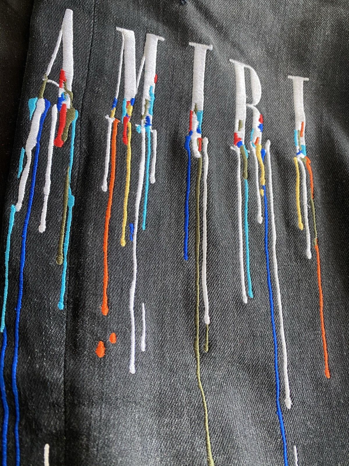 Amiri Amiri Paint Drip Denim Size US 33 - 2 Thumbnail