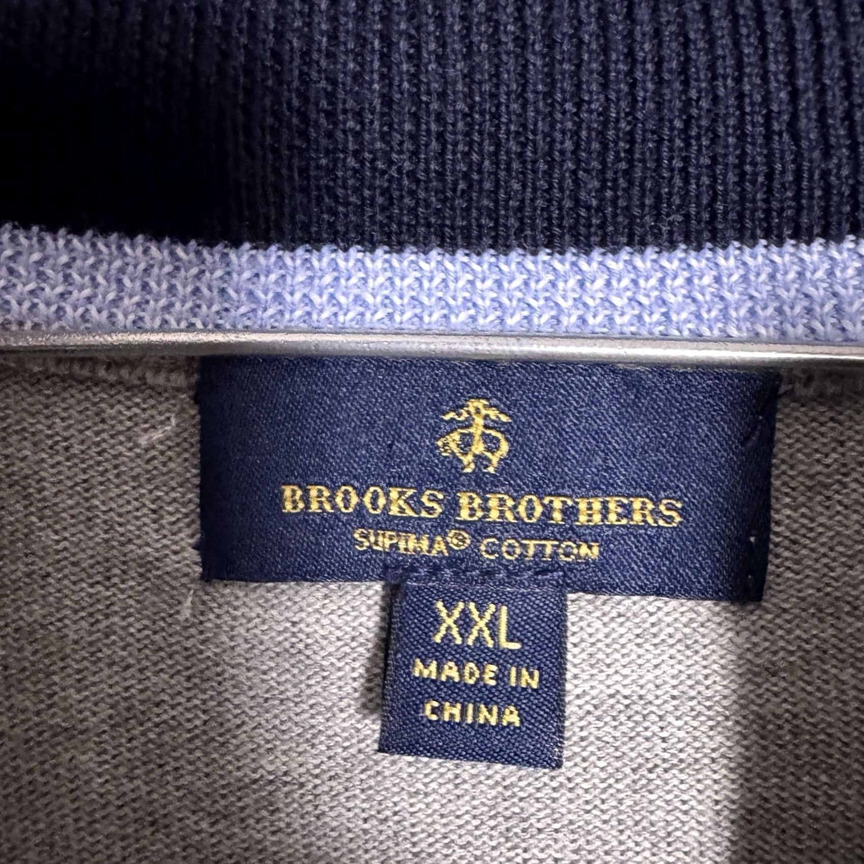 Brooks Brothers Brooks Brothers Sweater Mens 2XL Pullover Knit 1/4 Zip Mock Neck Carded Grey Cotton Regular 2XL Mens Zip Sweatshirt Size US XXL / EU 58 / 5 - 3 Thumbnail