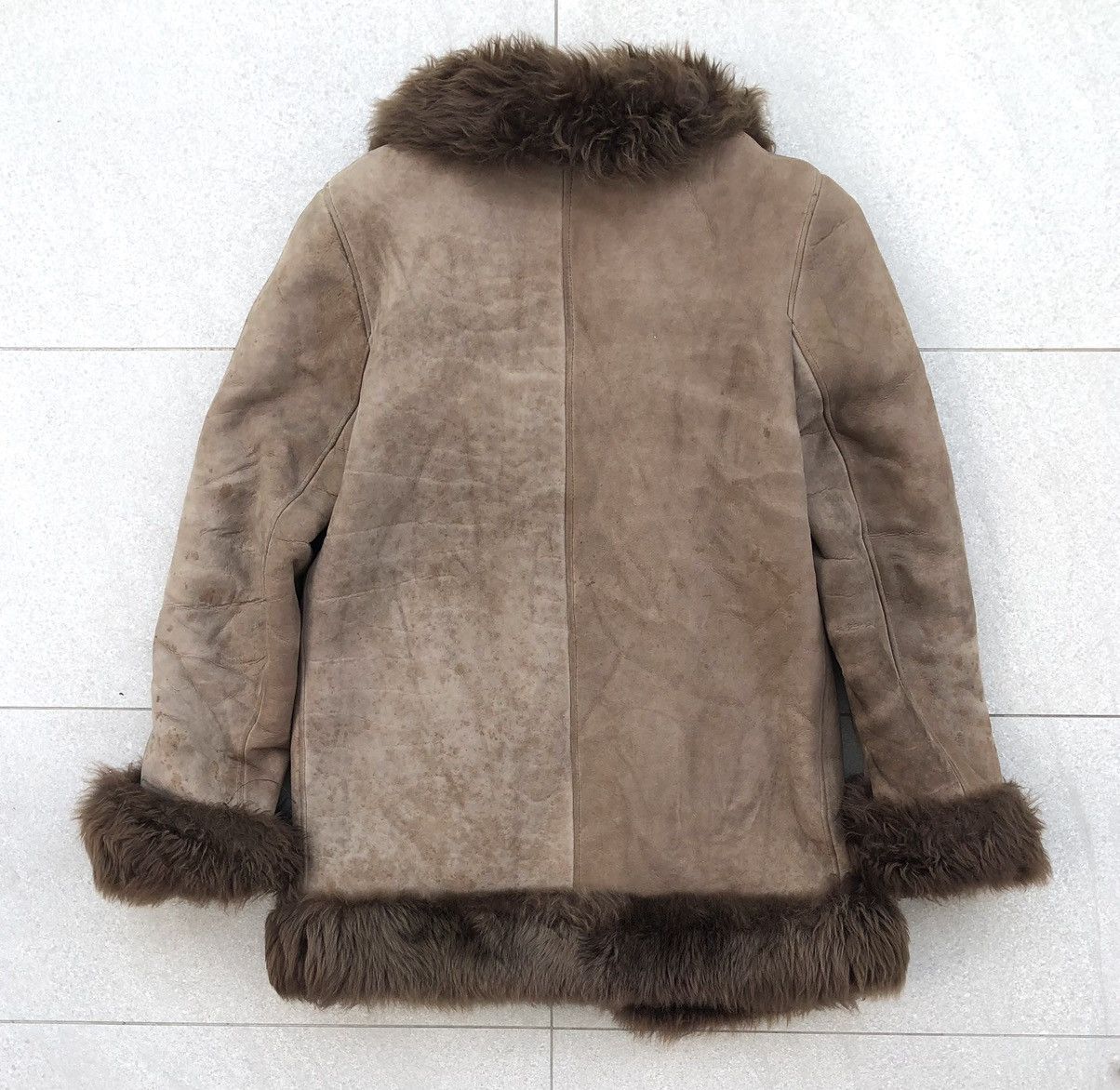 Genuine Leather S.A. ESPANAPIEL FAUX FUR & LEATHER SHERLING FASHION JACKET Size M / US 6-8 / IT 42-44 - 13 Thumbnail
