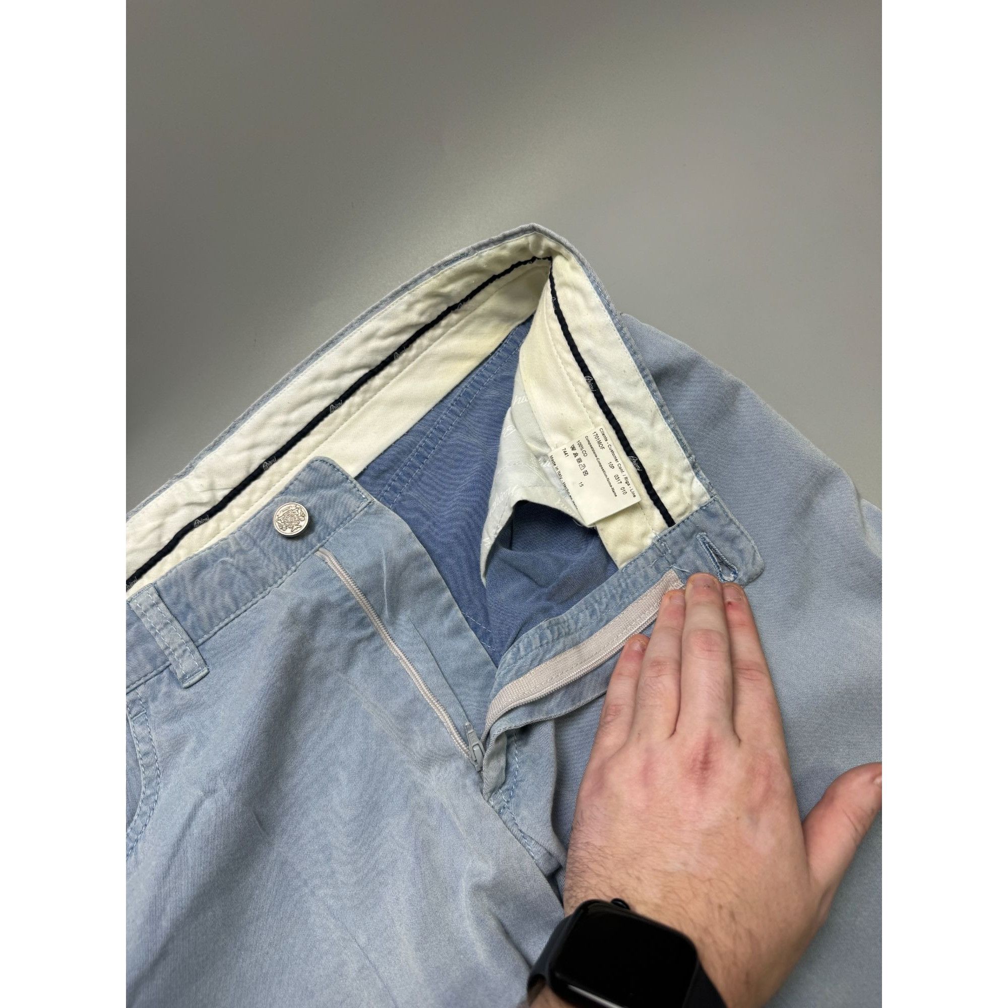 Brioni Brioni Stelvio Straight Cut Light Denim Jeans Pants (Y1143) Size US 34 / EU 50 - 5 Thumbnail