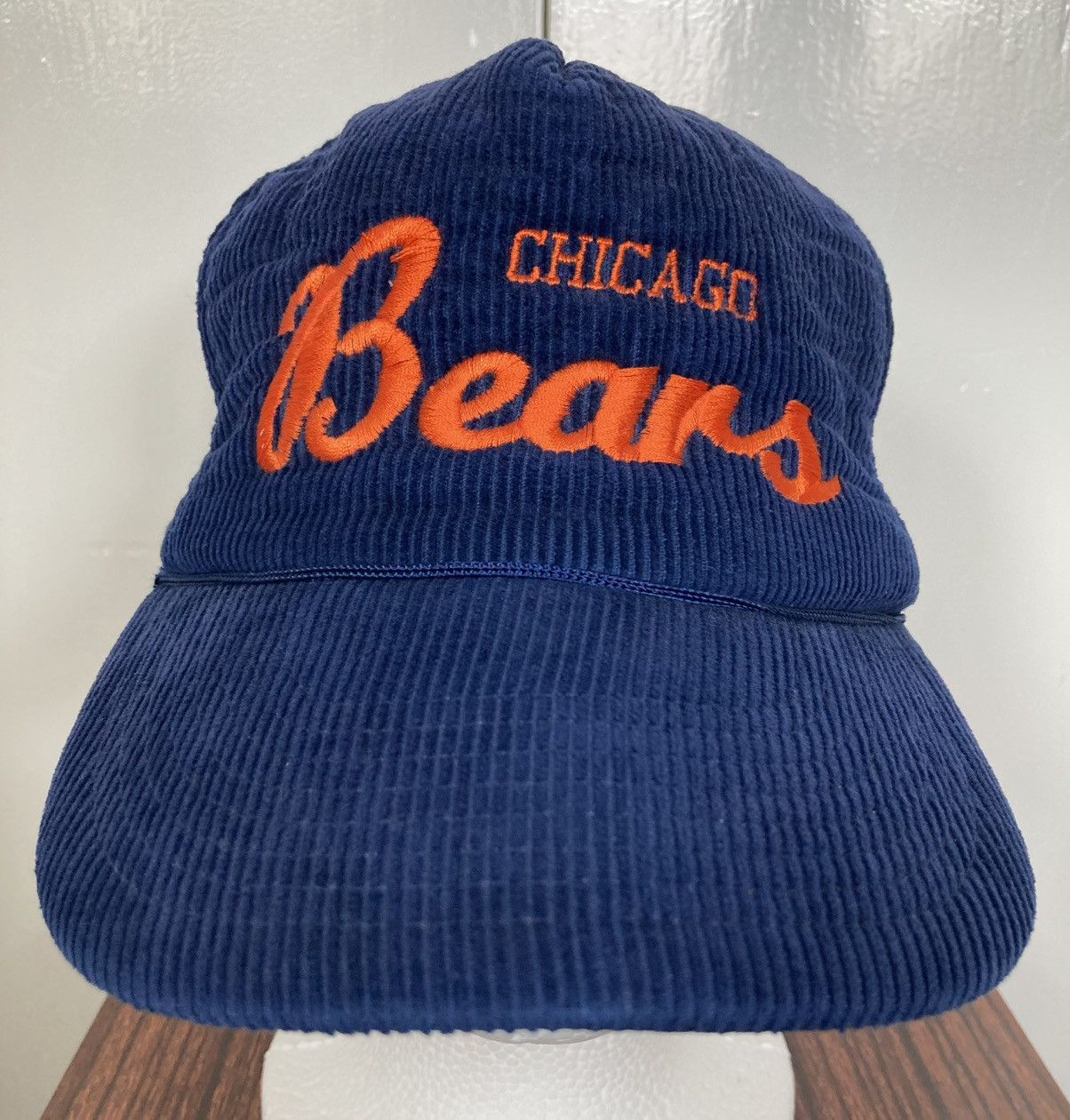 NFL CHICAGO BEARS SCRIPT CORDUROY SNAPBACK HAT CAP NFL VINTAGE Size ONE SIZE - 3 Thumbnail