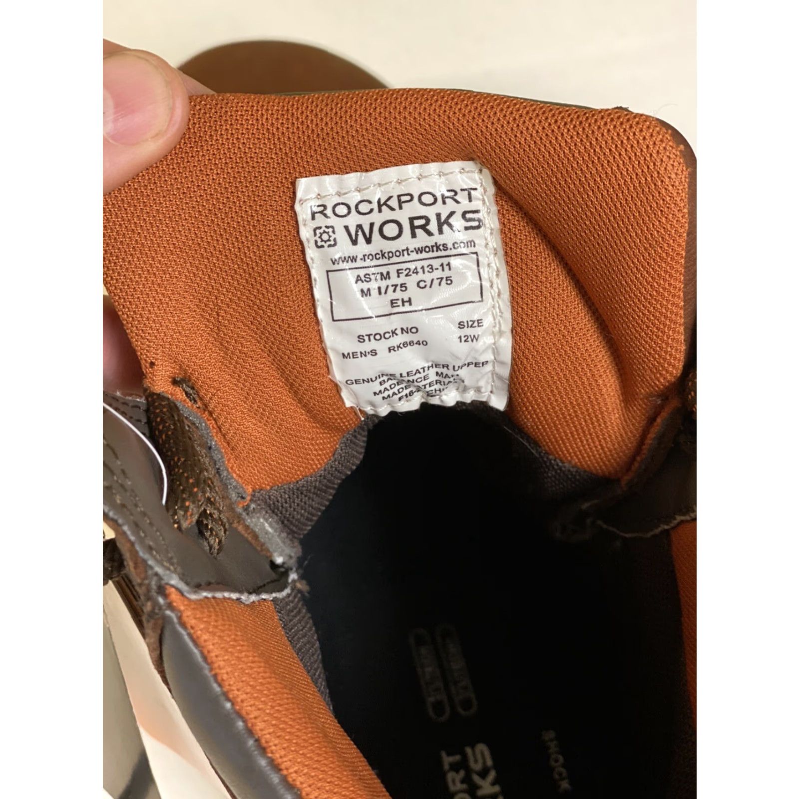 Rockport Rockport RK6640 Work Boot Brown 12W Composite Toe Waterproof Electrical Hazard Leather W Men Boots Size US 12 / EU 45 - 6 Thumbnail