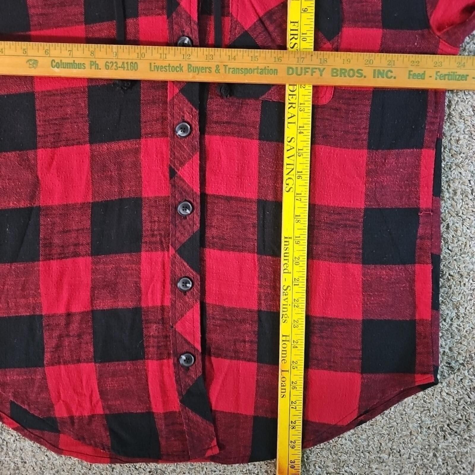 Other Maurices L Hooded Button Up Flannel Shirt Size L / US 10 / IT 46 - 5 Thumbnail
