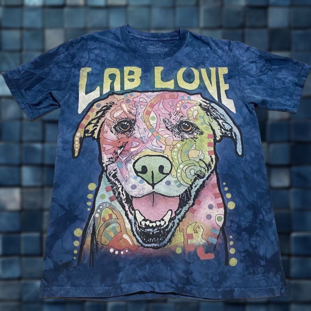 The Mountain The Mountain Mens T-Shirt Small Blue Tie-Dye Dog Lab Love Crew Neck 100% Cotton Shirt Mens Small Blue Tie-Dye Dog Lab Love Animals 90s Hippie Style Size US S / EU 44-46 / 1 - 1 Thumbnail