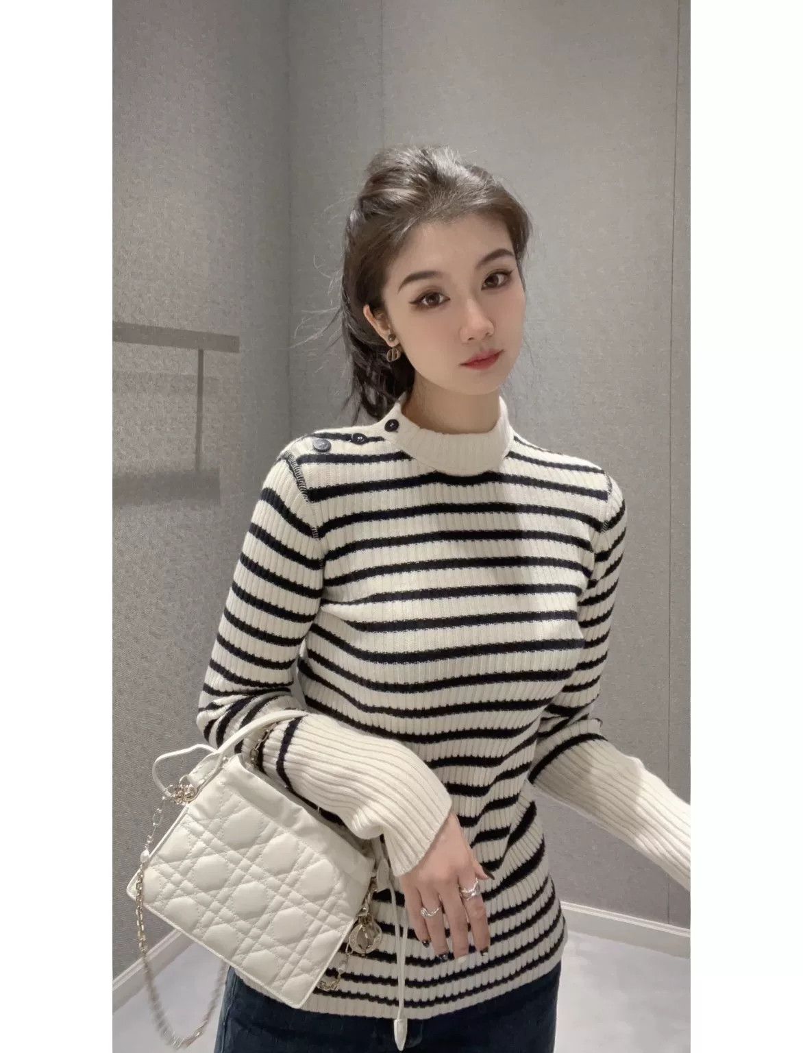 Dior Dior Cashmere Wool Striped Sweater Women Size S / US 4 / IT 40 - 1 Thumbnail