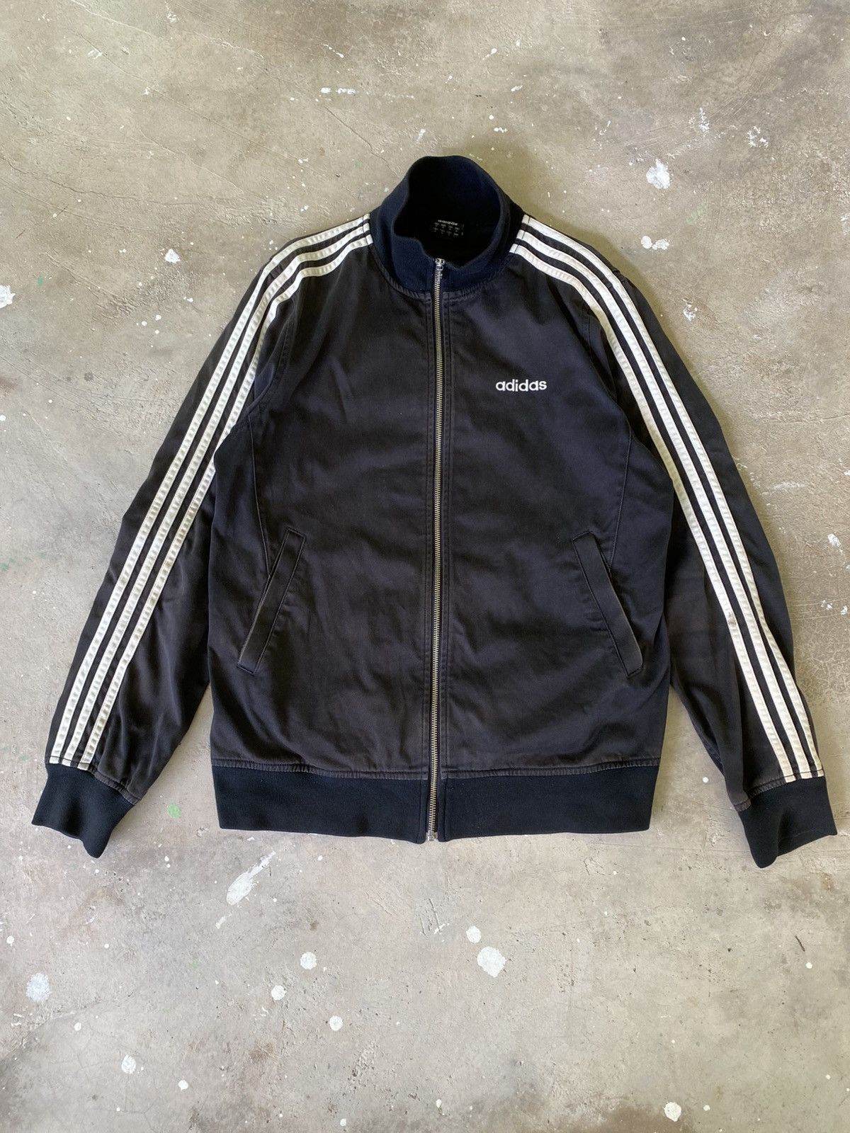 Adidas Vintage Adidas 3 Stripe Track Jacket Black Size US M / EU 48-50 / 2 - 1 Thumbnail