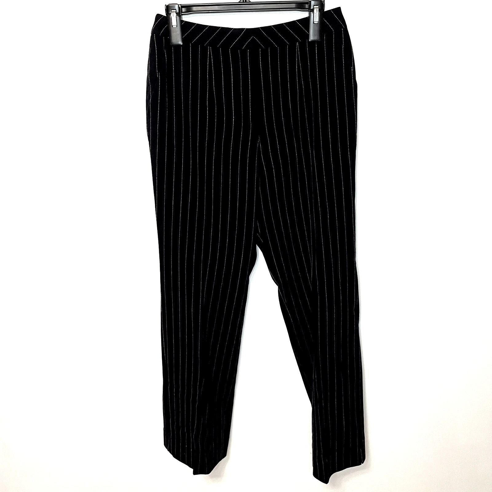 Escada Escada Blue Stiped Pant 38 Women Wool Business Casual Career Size 30" / US 8 / IT 44 - 1 Thumbnail
