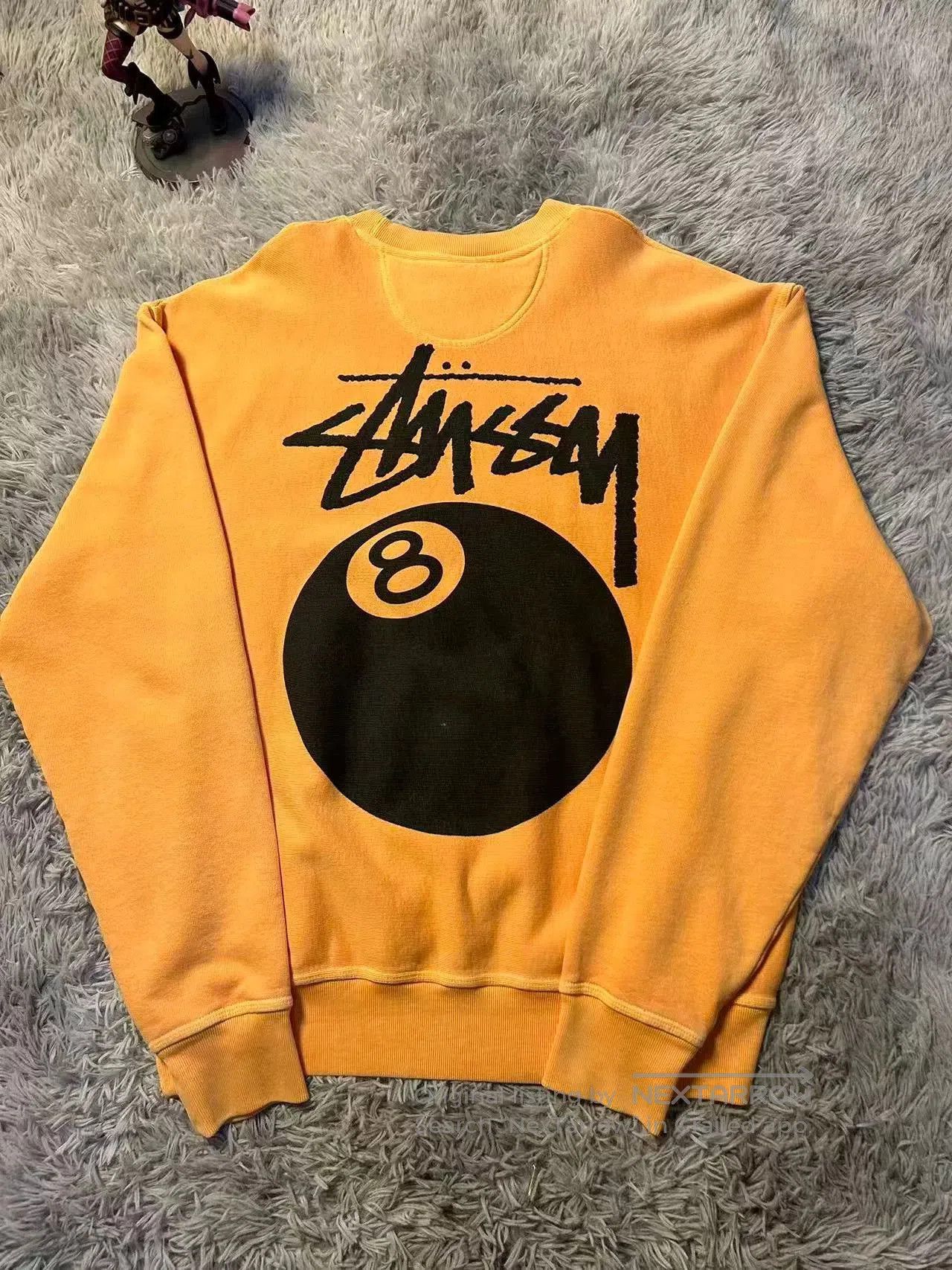 Stussy Stussy 8 Ball Print Orange Crewneck. Size US L / EU 52-54 / 3 - 2 Thumbnail