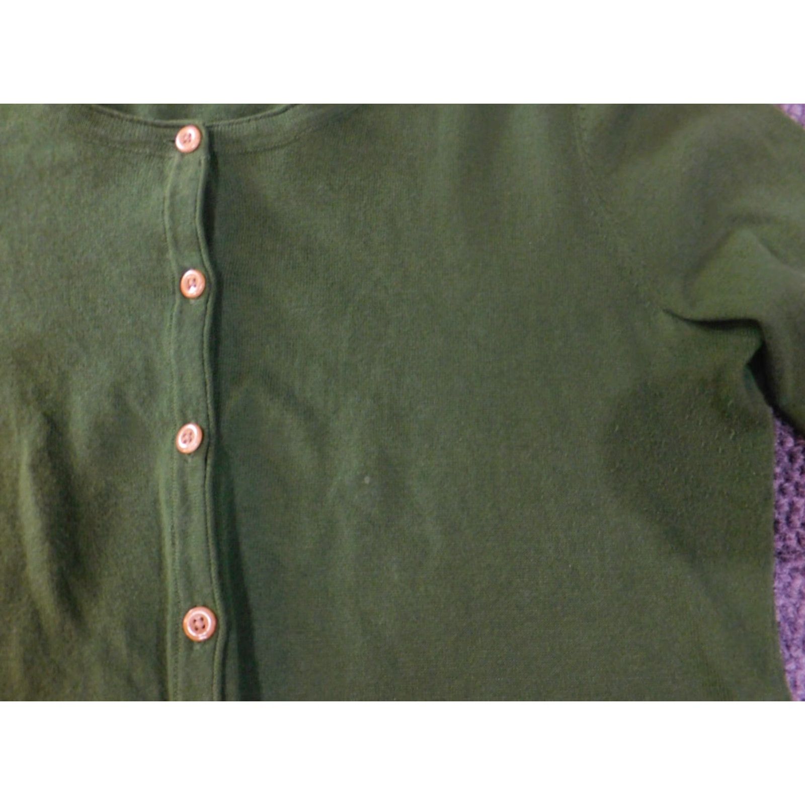 J. Jill J Jill Sweater Cardigan Womens Small Green Cotton Knit Cable-Knit Button Round Neck Casual Long Sleeve Vintage? No. Size S / US 4 / IT 40 - 6 Thumbnail