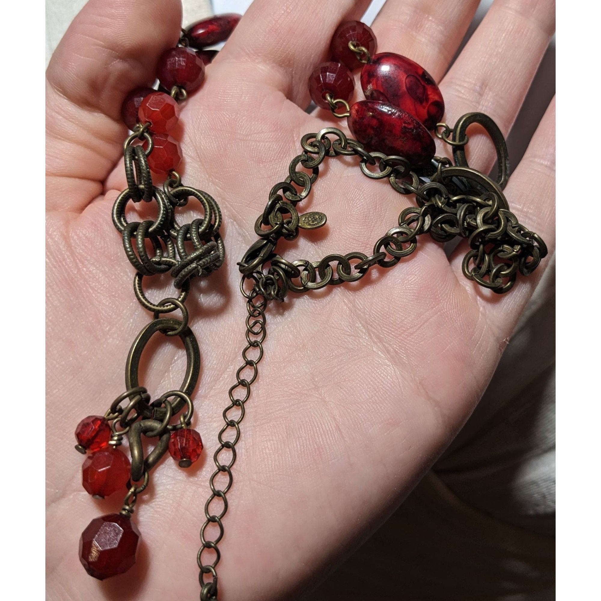 Other Premier Designs Vintage Red And Gold Beaded Necklace Size ONE SIZE - 6 Thumbnail
