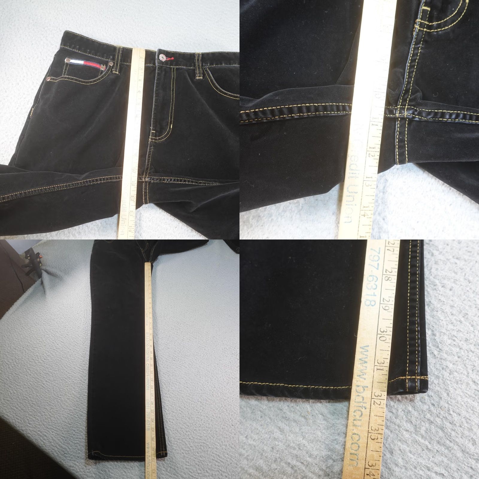 Denime VINTAGE Tommy Jeans Jeans Mens 32x32 Black Straight Leg Denim Y2K 2002 Soft Size US 32 / EU 48 - 11 Thumbnail