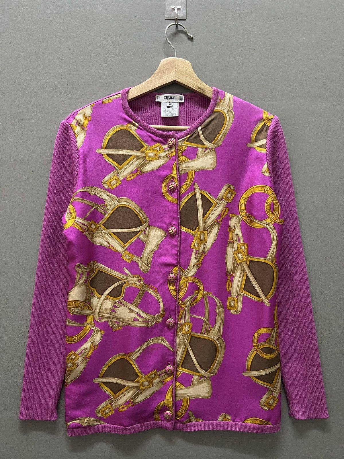 Celine Authentic Celine Chains Silk Shirt Size US XS / EU 42 / 0 - 1 Thumbnail