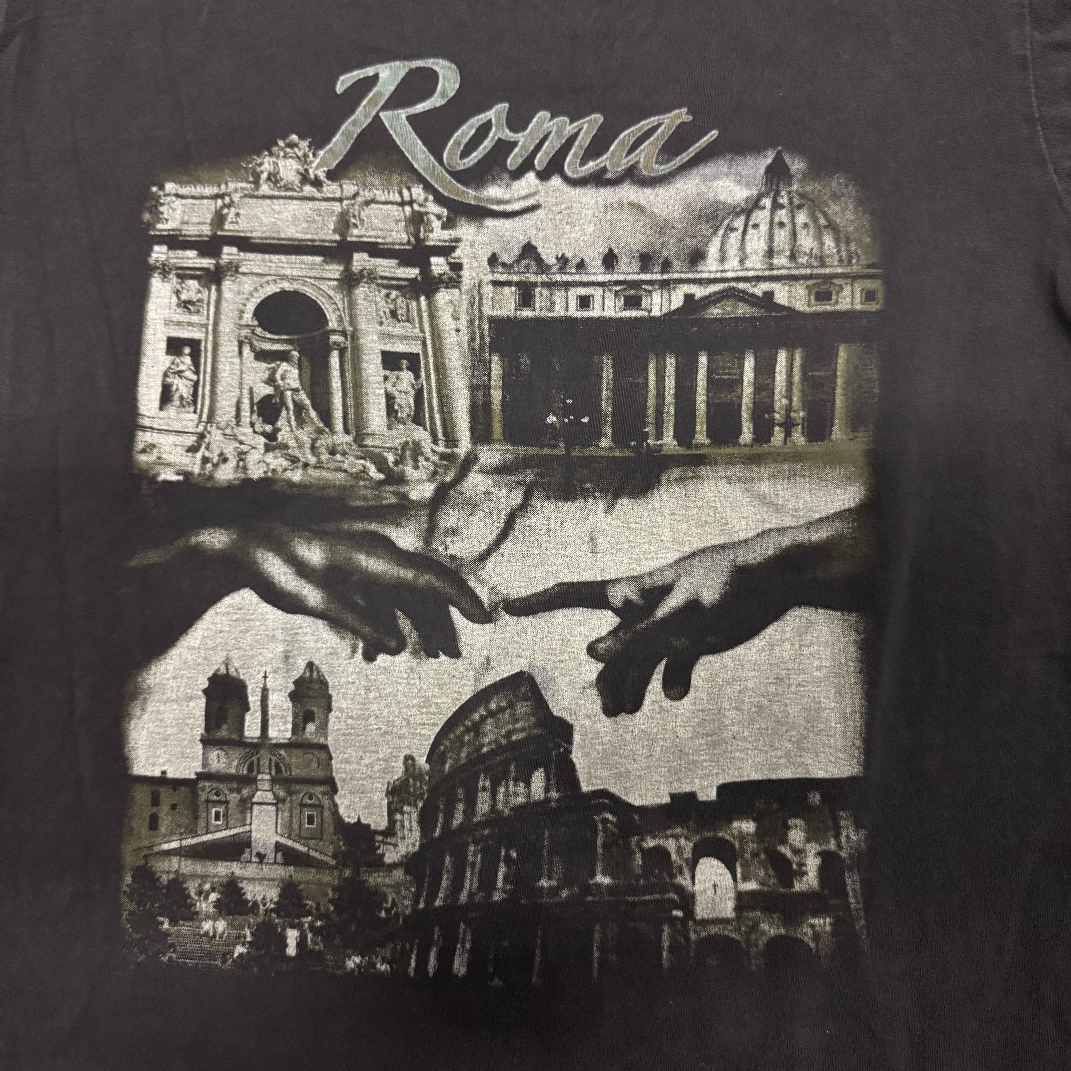Designer × Vintage VTG 80s Faded Italy Roma Souvenir Graphic T Shirt Colosseum Size US M / EU 48-50 / 2 - 2 Thumbnail