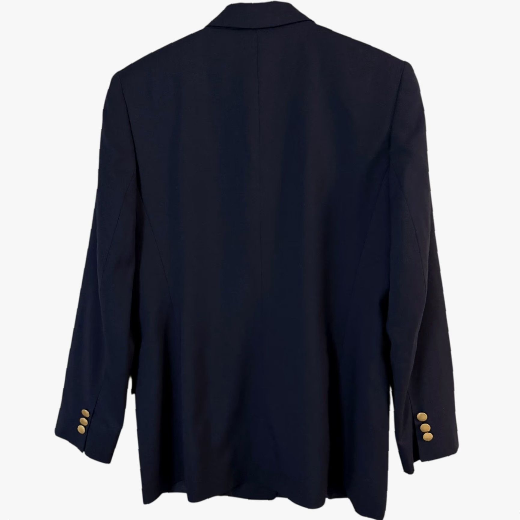 Lands' End VINTAGE Lands' End Blazer Jacket Women's 100% Wool Navy Blue Gold Button Single-Breasted Size 4R Adult Womens Size S / US 4 / IT 40 - 4 Thumbnail