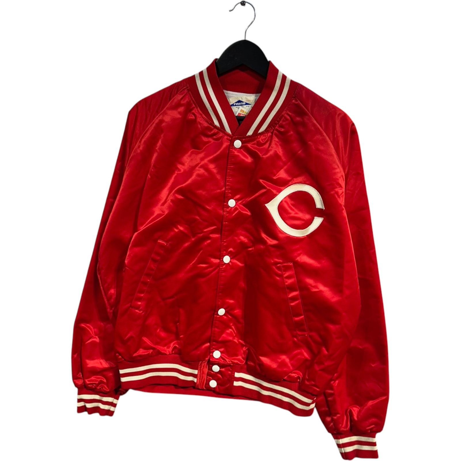 MLB Vintage Cincinatti Reds Satin Bomber Jacket L Size US L / EU 52-54 / 3 - 4 Thumbnail