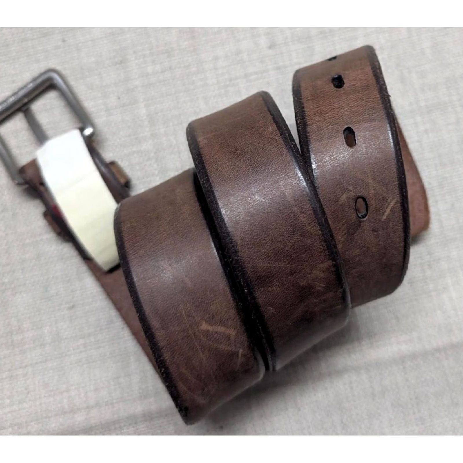 Cole Haan VINTAGE Cole Haan dress belt 34 bridle brown GREENWICH CANADA made COWHIDE leather Mens Size 34 Brown Leather Belt Dress Belt Size 34 - 5 Thumbnail