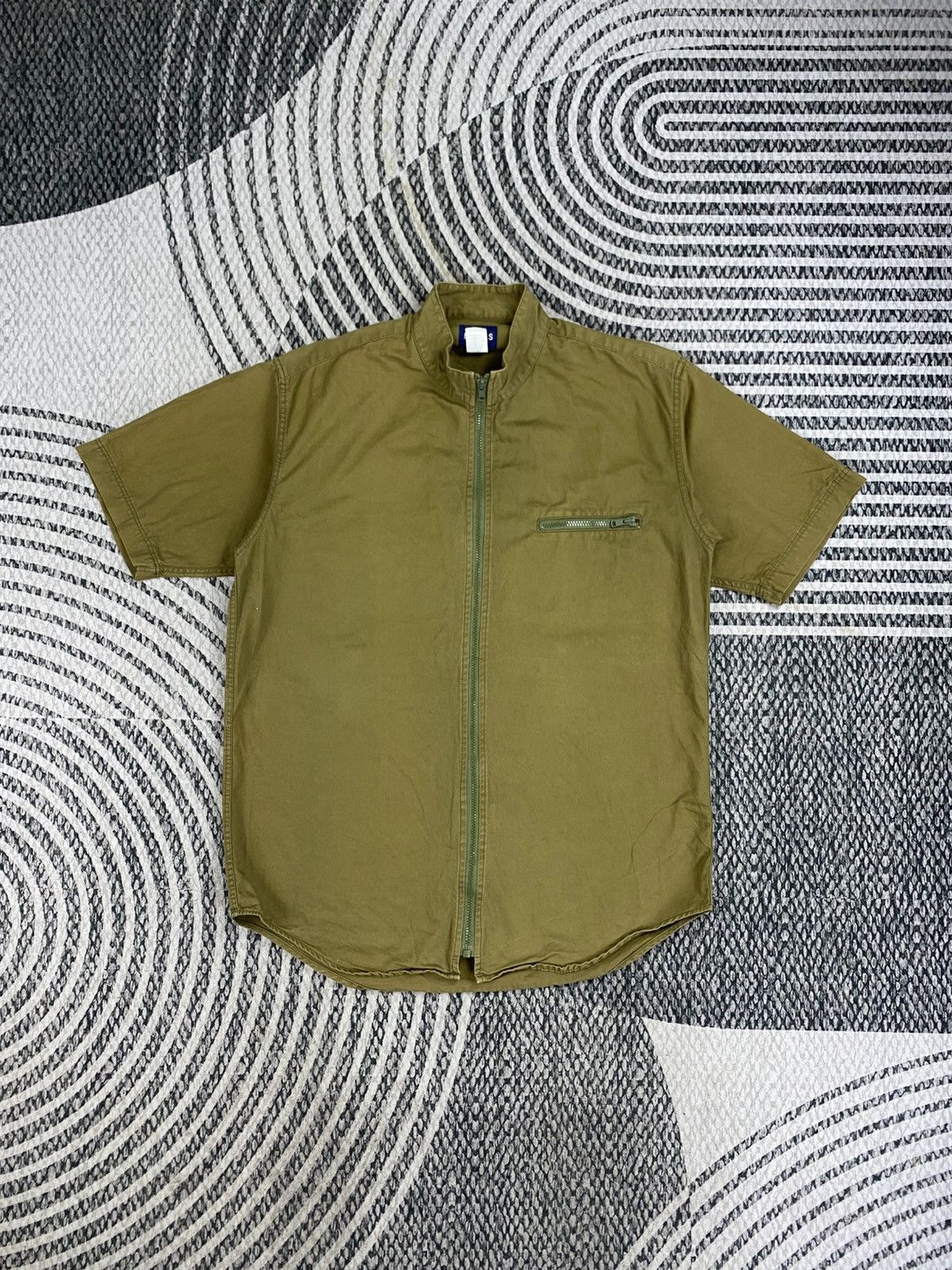 Beams Plus Vtg Beams Olive Green Shortsleeve Zipper Jacket Size US M / EU 48-50 / 2 - 1 Thumbnail