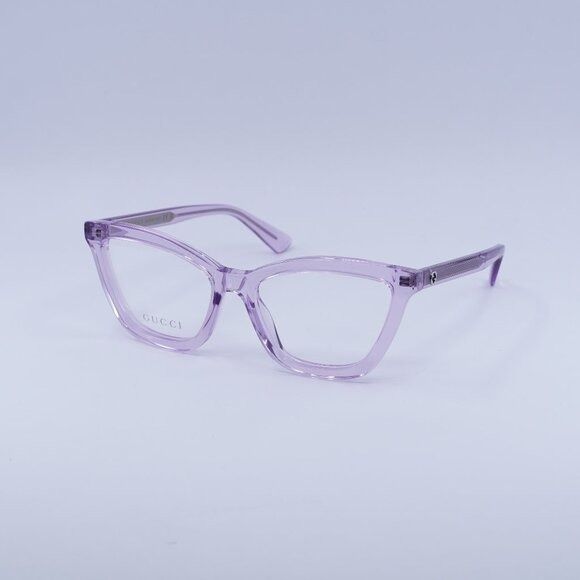 Gucci 🕶️ New Gucci GG1686O 008 Eyeglasses - Transparent Violet Size ONE SIZE - 1 Thumbnail