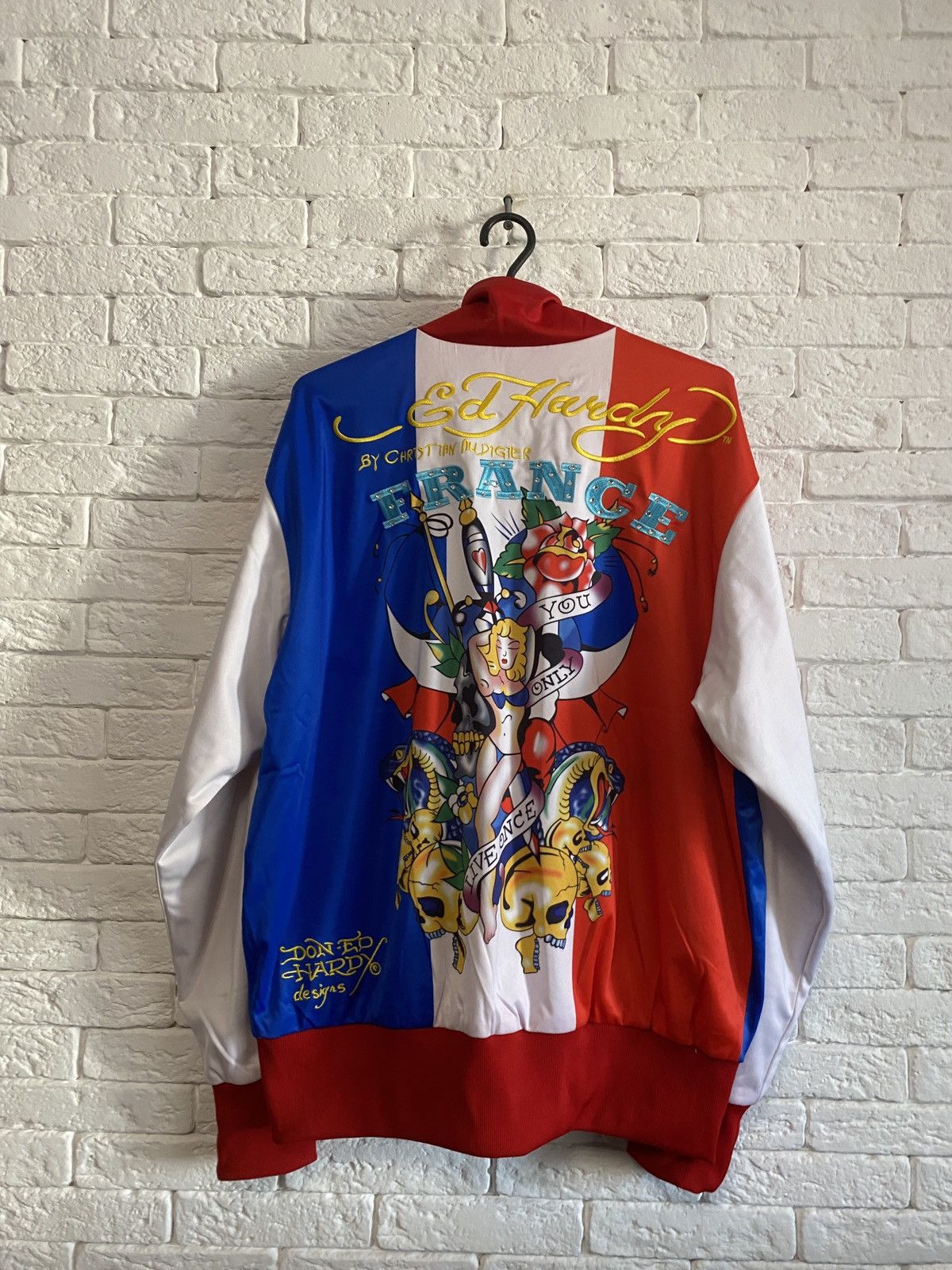 Ed Hardy × Japanese Brand × Vintage Vintage Ed Hardy By Christian Audigier Y2K Track Jacket Size US XL / EU 56 / 4 - 8 Thumbnail