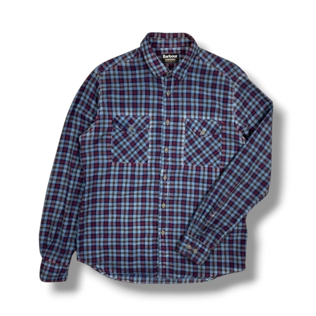 Barbour Barbour International Checkered Button Up Shirt Long Sleeve Size US M / EU 48-50 / 2 - 1 Thumbnail