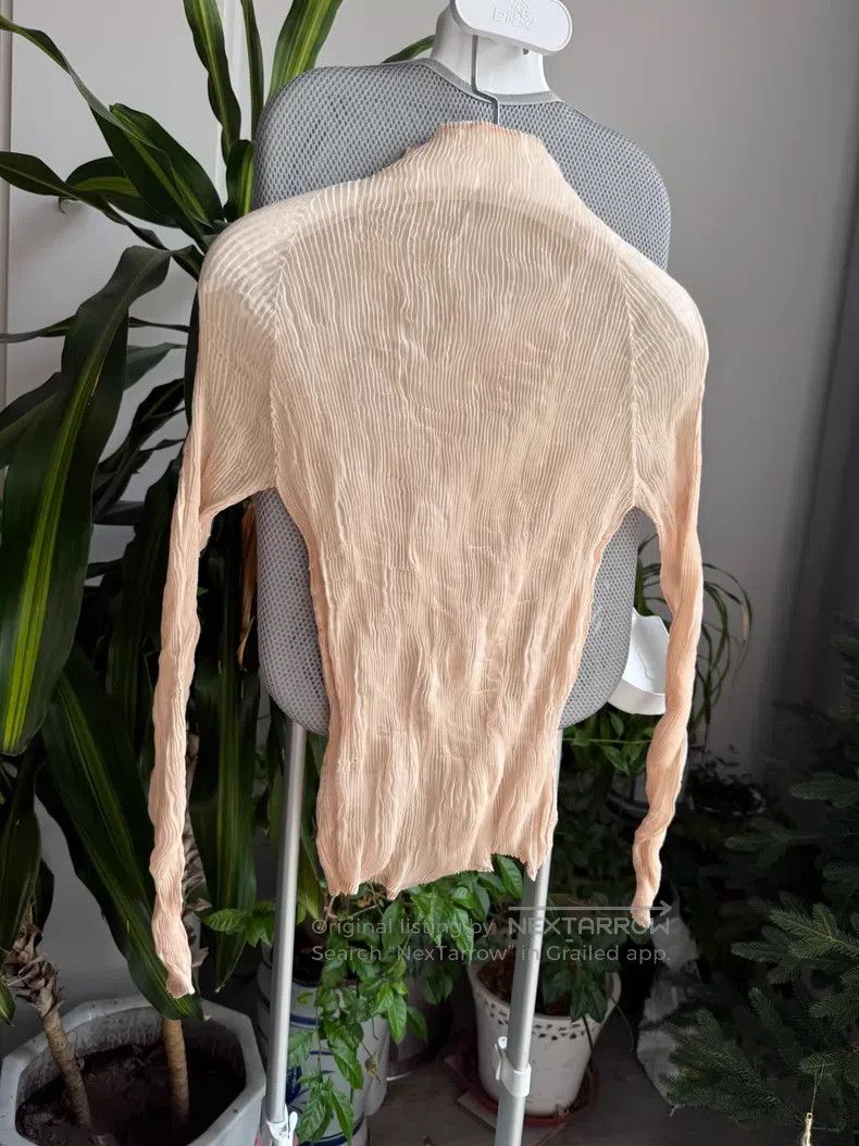 Issey Miyake Issey Miyake Sheer Wicker Long Sleeve Beige Size M / US 6-8 / IT 42-44 - 6 Thumbnail