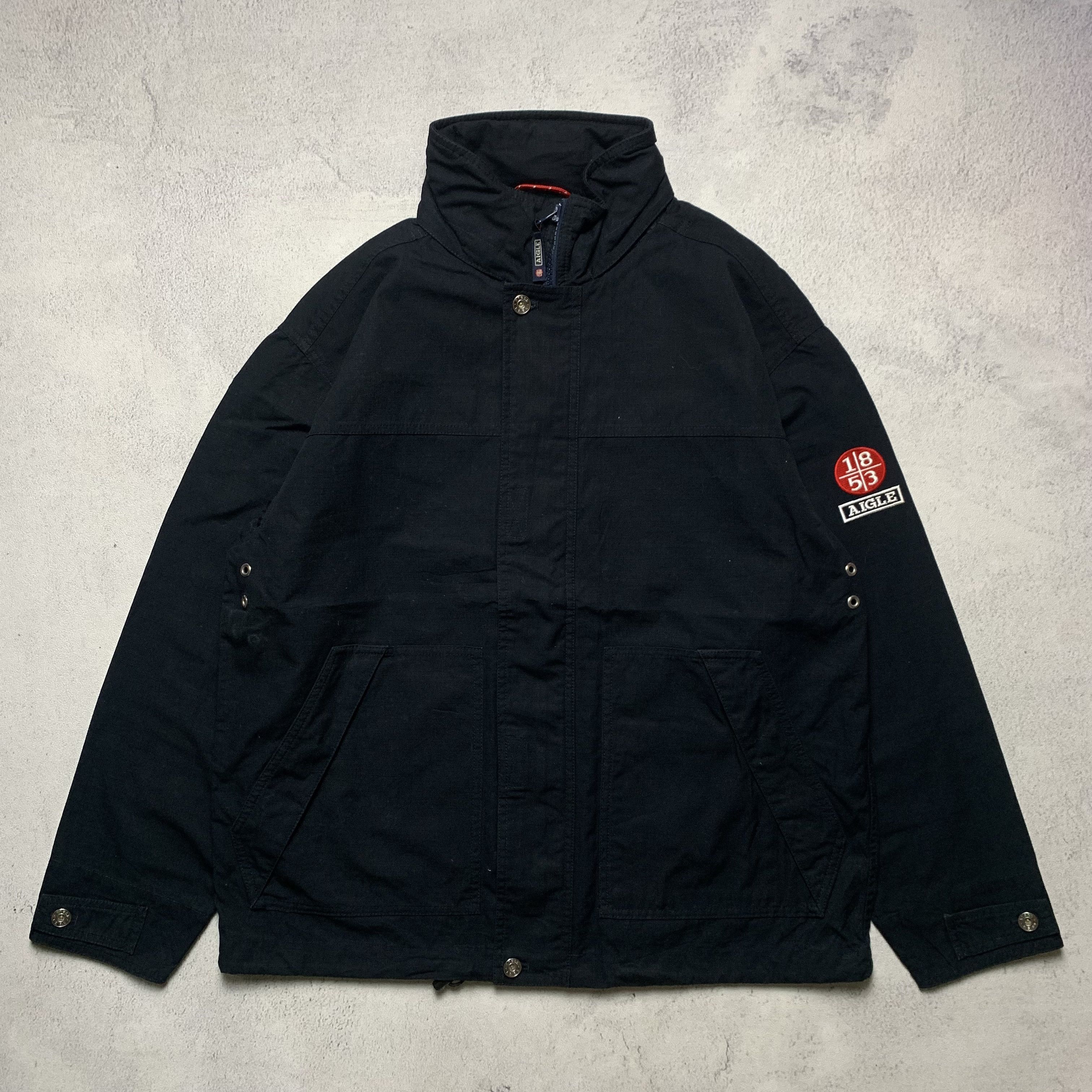 Aigle Aigle Cotton Canvas Black Jacket Size US M / EU 48-50 / 2 - 1 Thumbnail