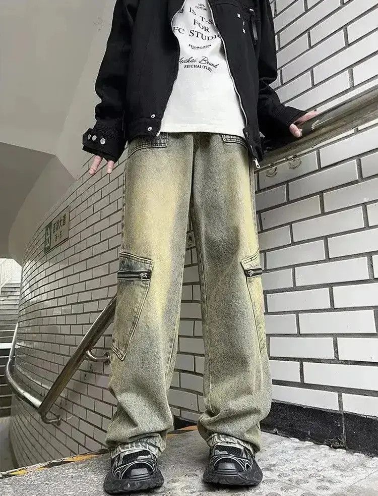 Japanese Brand Washed cargo pants jeans y2k Size US 34 / EU 50 - 1 Thumbnail