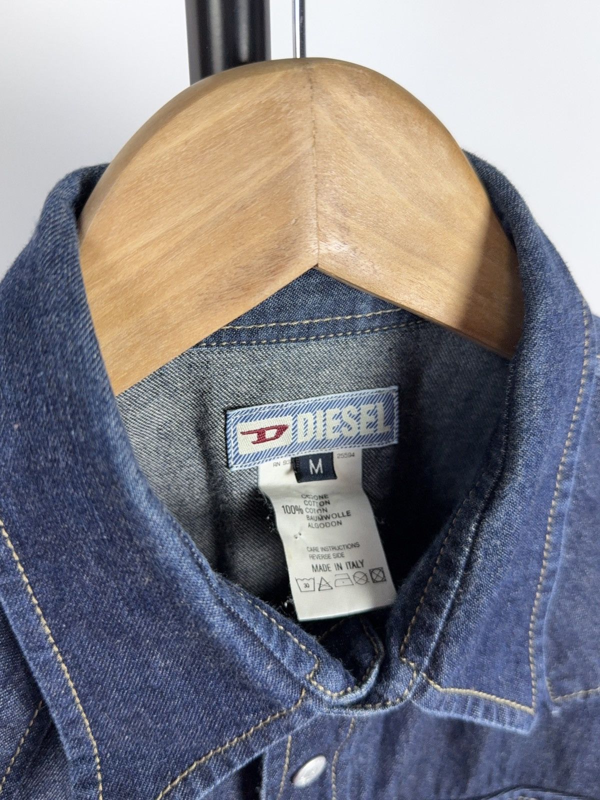 Diesel × Japanese Brand × Vintage Vintage 90s Style Diesel Industry Denim Shirt Y2K Size US M / EU 48-50 / 2 - 3 Thumbnail