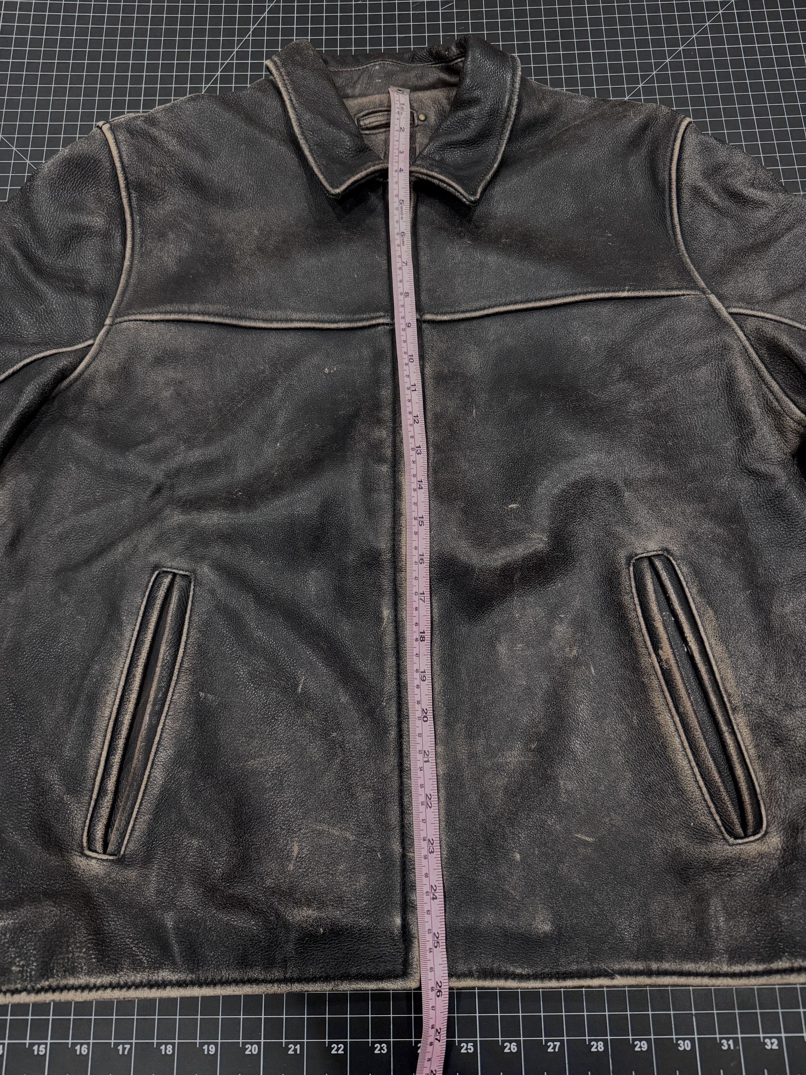 Vintage Distressed Leather Jacket Size US L / EU 52-54 / 3 - 8 Thumbnail