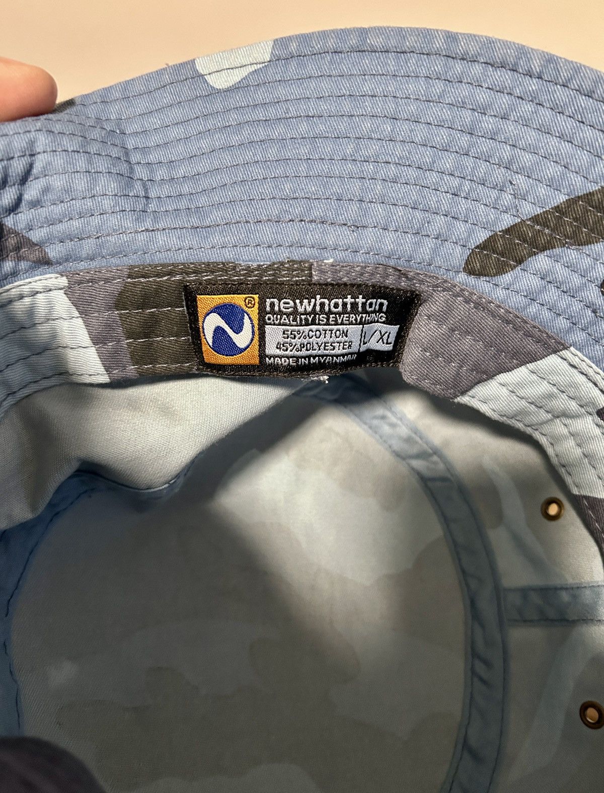 Other Vintage Newhattan Blue Camouflage Bucket Hat Blue Size ONE SIZE - 5 Thumbnail