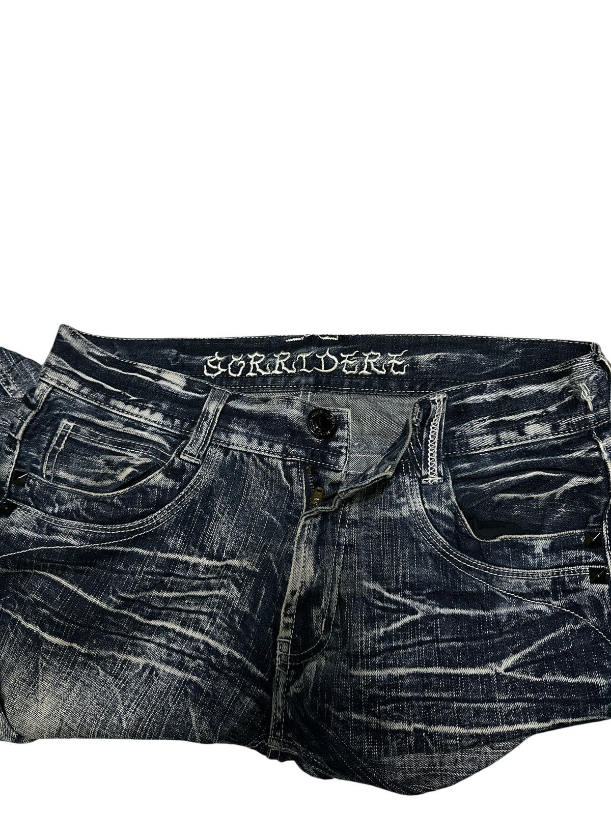 Japanese Brand 2000s Sorridere Mudwax Flare Distress 🎌💥 Size US 34 / EU 50 - 11 Thumbnail