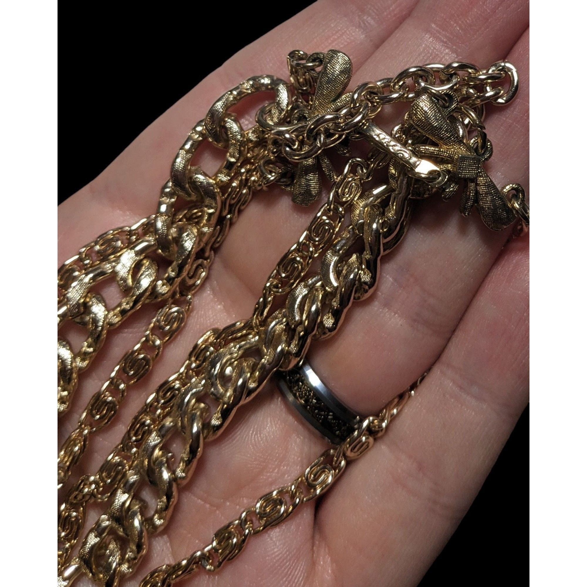 Other Coro Vintage Gold Three-Strand Chain Necklace Size ONE SIZE - 4 Thumbnail