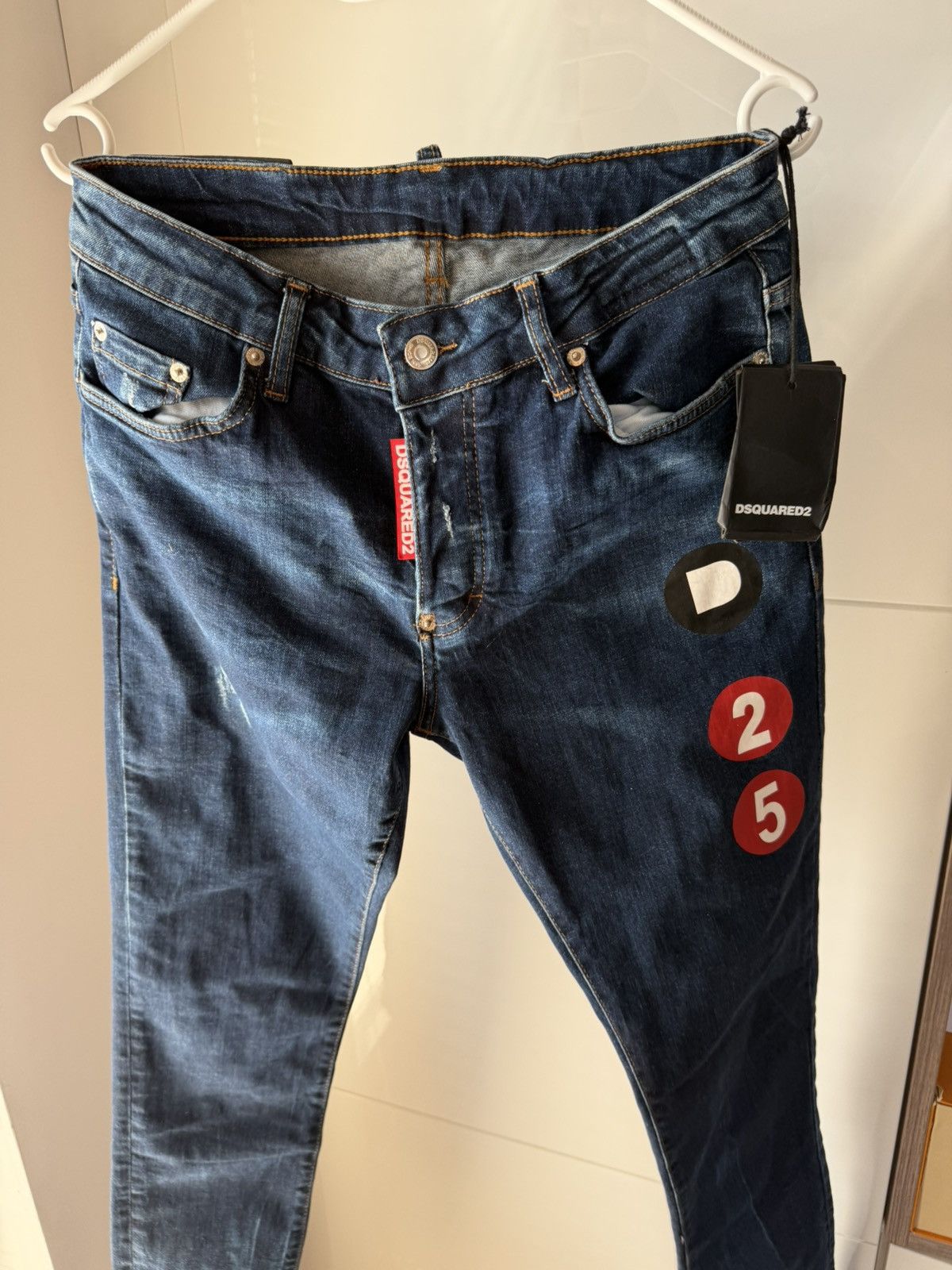 Dsquared2 Dsquared 2 New RRP: 520€ Big Logo 25 D Denim Jeans Size US 30 / EU 46 - 4 Thumbnail