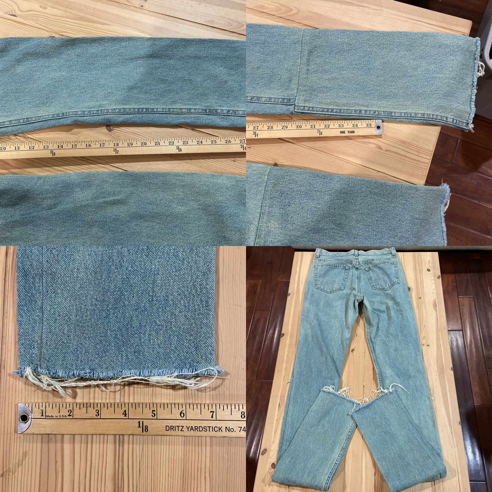 Denime Valelives Jeans Flared Denim Longn Men's Light Wash 30x32 Regular Inseam 47 Cotton Cotton Denim Breathable Comfort Relaxed Pants Mens Size US 30 / EU 46 - 8 Thumbnail