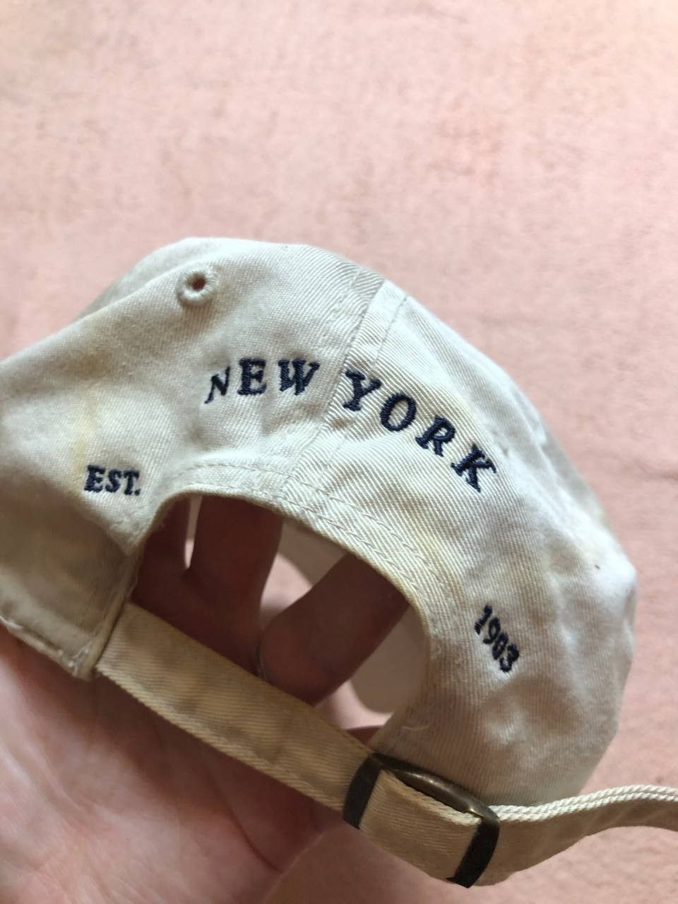 New York Yankees white Cap Y2K New York Yankees Hats Vintage streetwear Size ONE SIZE - 15 Thumbnail