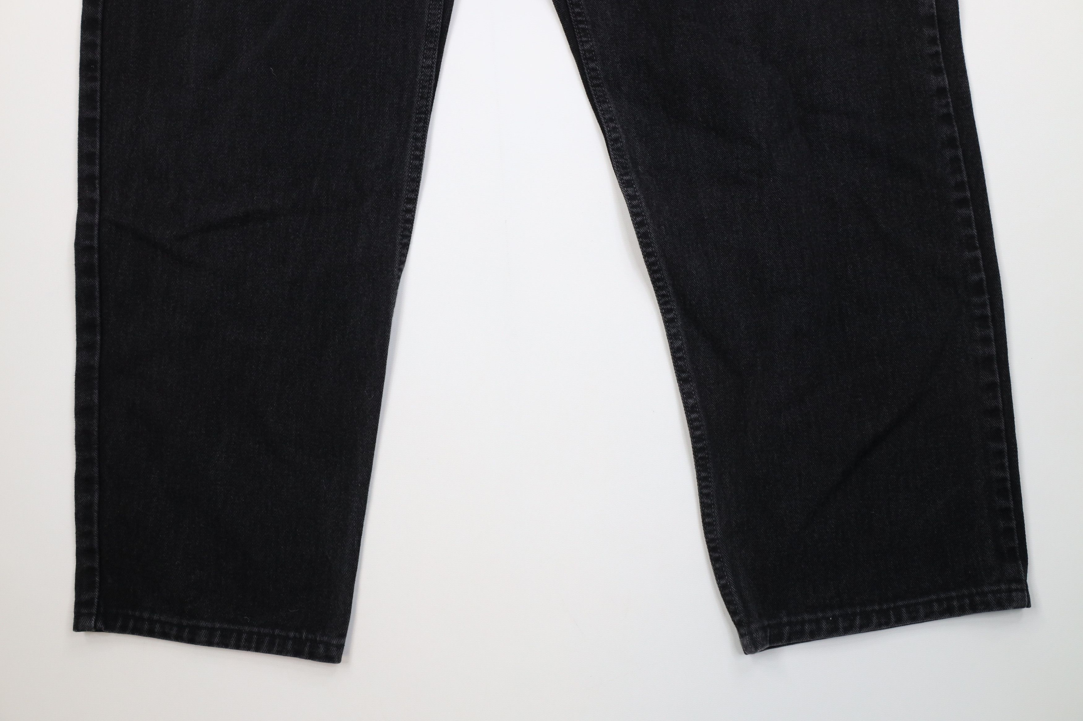 Levi's Vintage 90s Levis 550 Relaxed Fit Wide Leg Denim Jeans Black Size US 40 / EU 56 - 4 Thumbnail