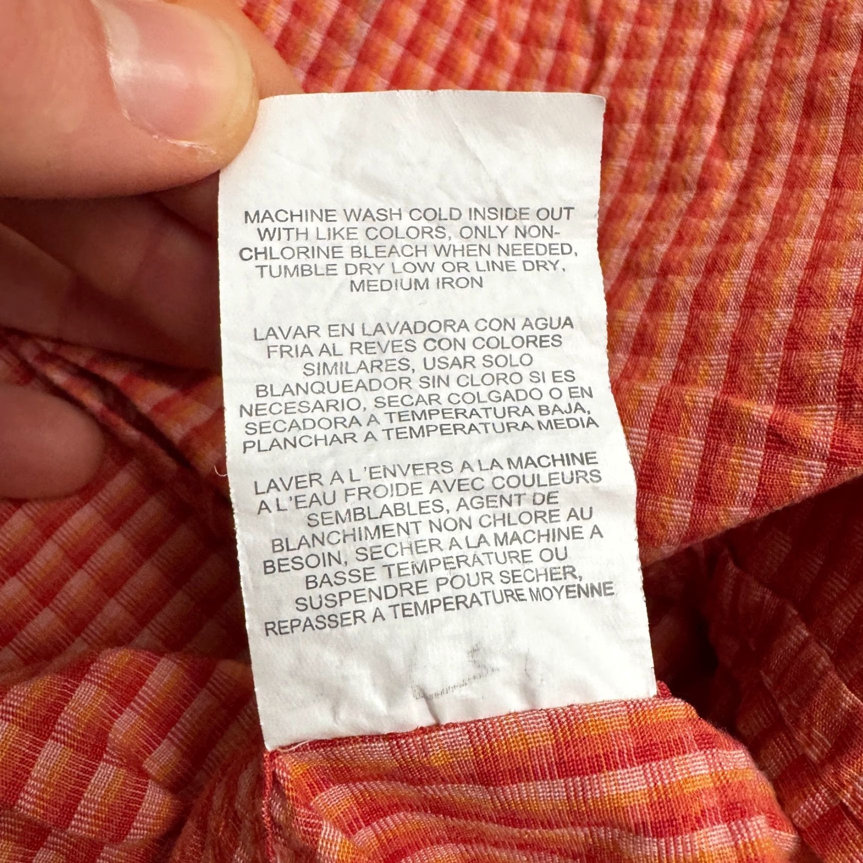 Wrangler Wrangler George Strait Western Button-Down Shirt Men 2XL Orange Plaid Cotton Shirt Mens Size US XXL / EU 58 / 5 - 6 Thumbnail