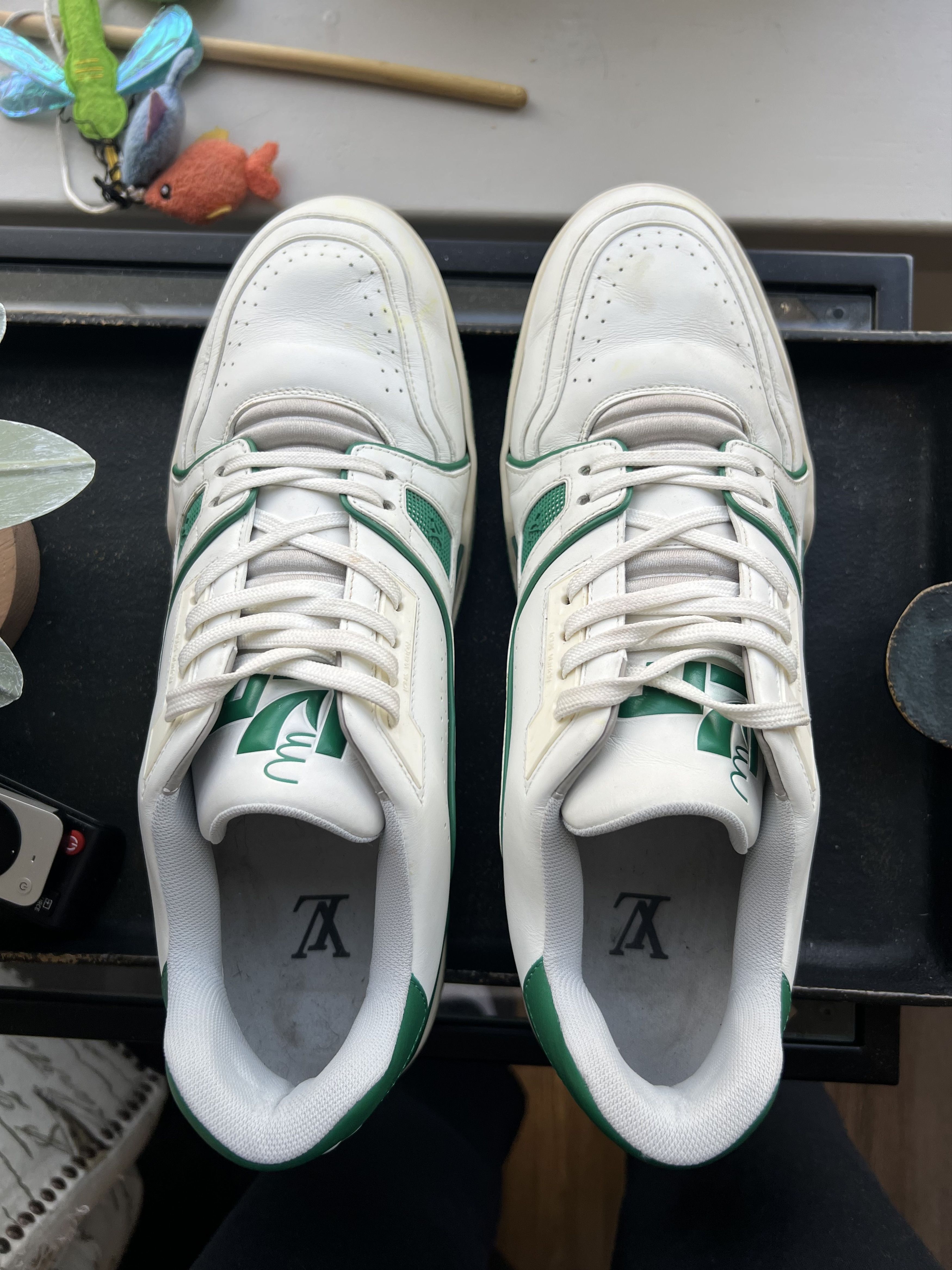 Louis Vuitton White Green Trainer Virgil Abloh OG Size US 10 / EU 43 - 3 Thumbnail