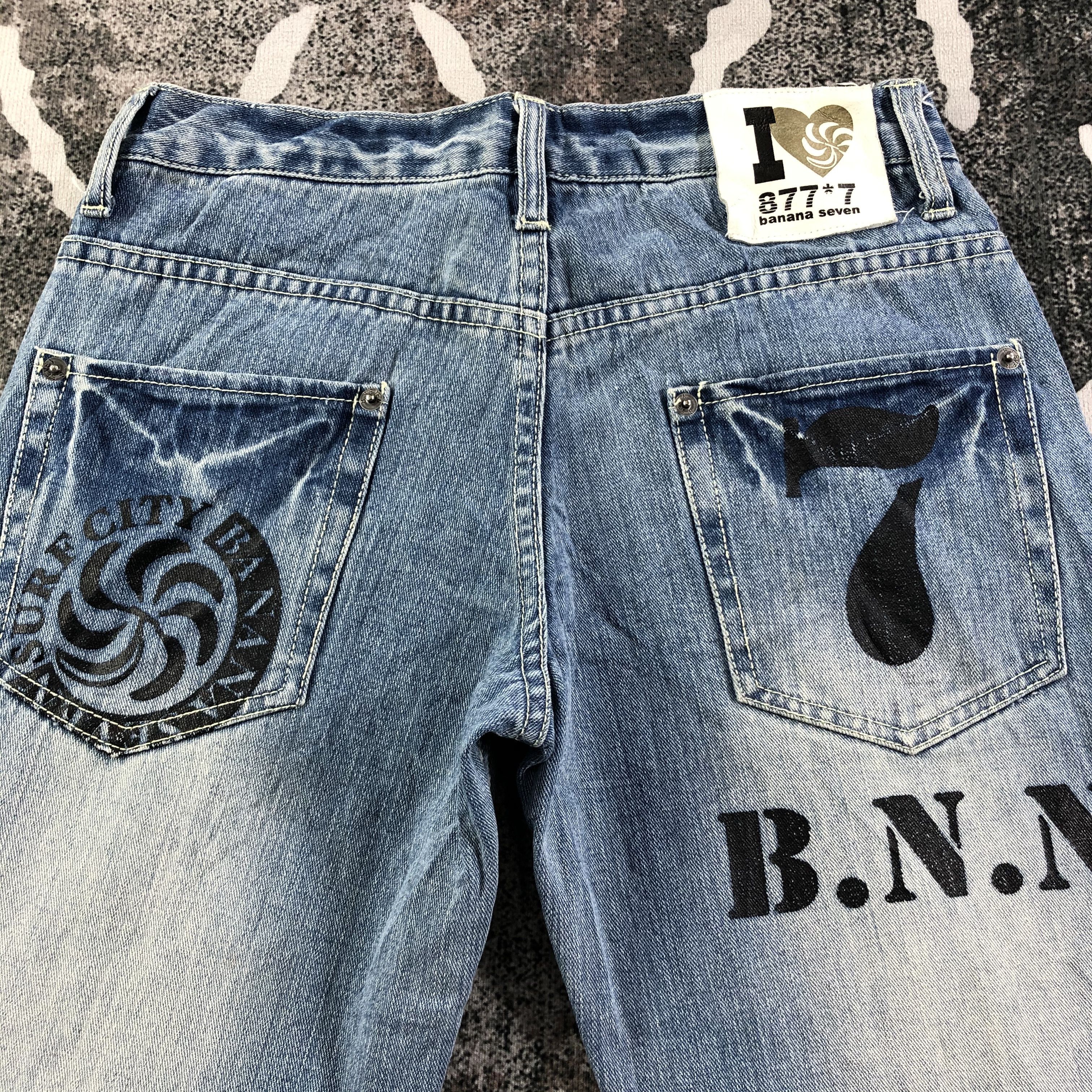 Japanese Brand Banana Seven Jeans Surfwear Patchwork Denim KJ1878 Size US 29 - 4 Thumbnail