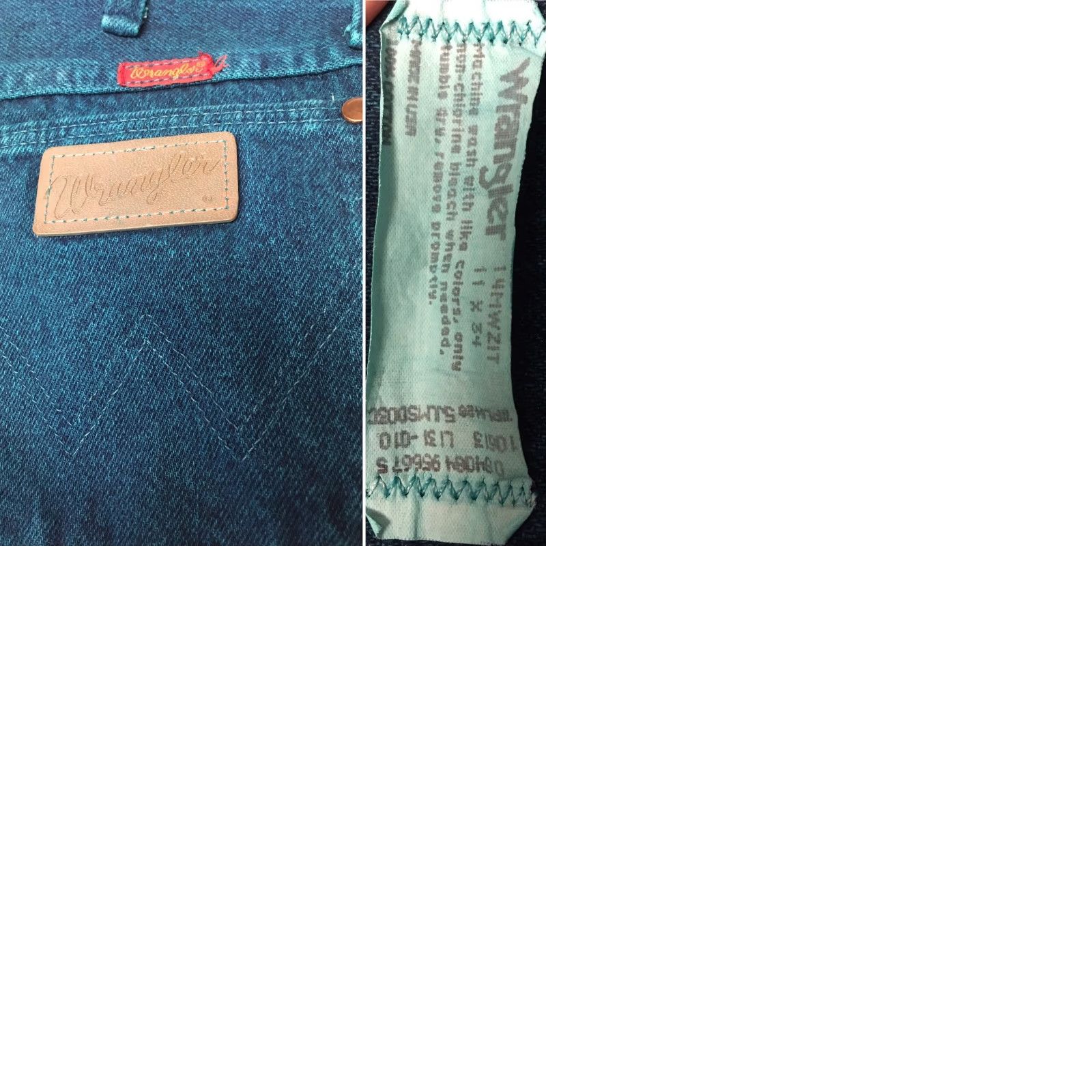 Wrangler VINTAGE Wrangler Jeans High Waist Blue Green Made In USA Sz 11 30 In Waist Rockabilly Denim Jeans Mens Womens Size 32" / US 10 / IT 46 - 9 Thumbnail