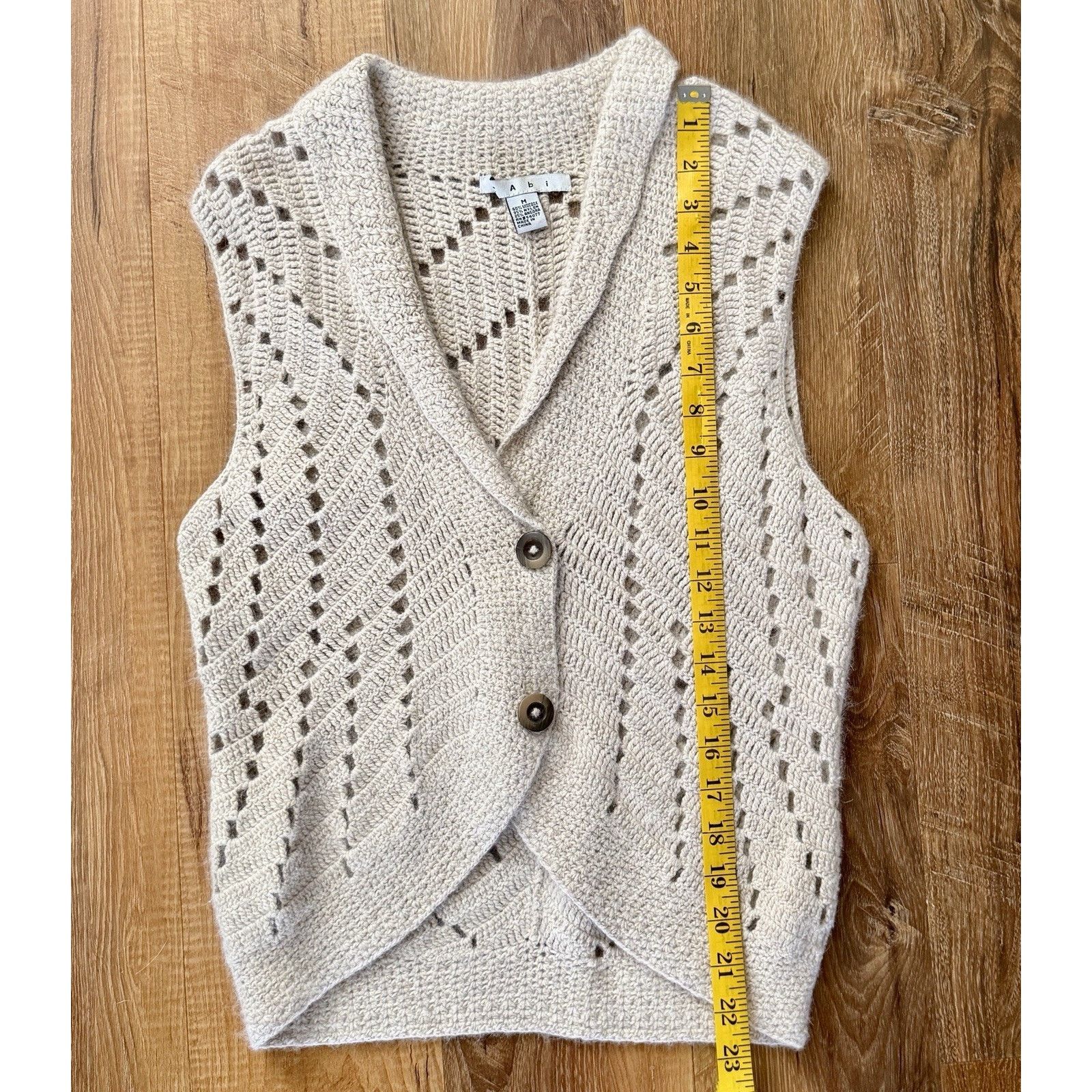 Other CAbi Sweater Vest Angora Blend Knit Ecru Women’s Sz Medium Size M / US 6-8 / IT 42-44 - 5 Thumbnail