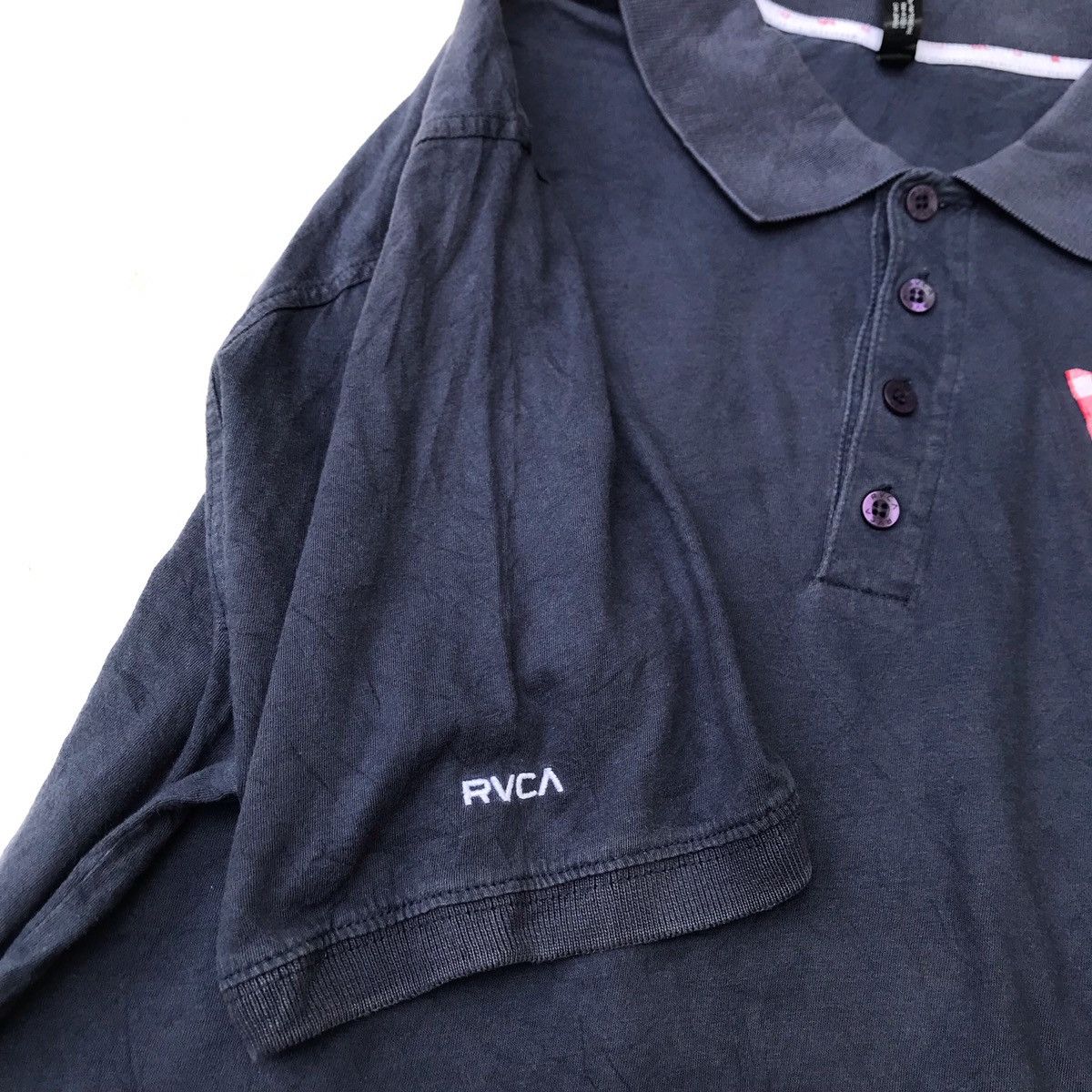 RVCA × Vintage Vintage Rvca Polo shirt Navy Blue Va Embroidered Logo Size US L / EU 52-54 / 3 - 3 Thumbnail