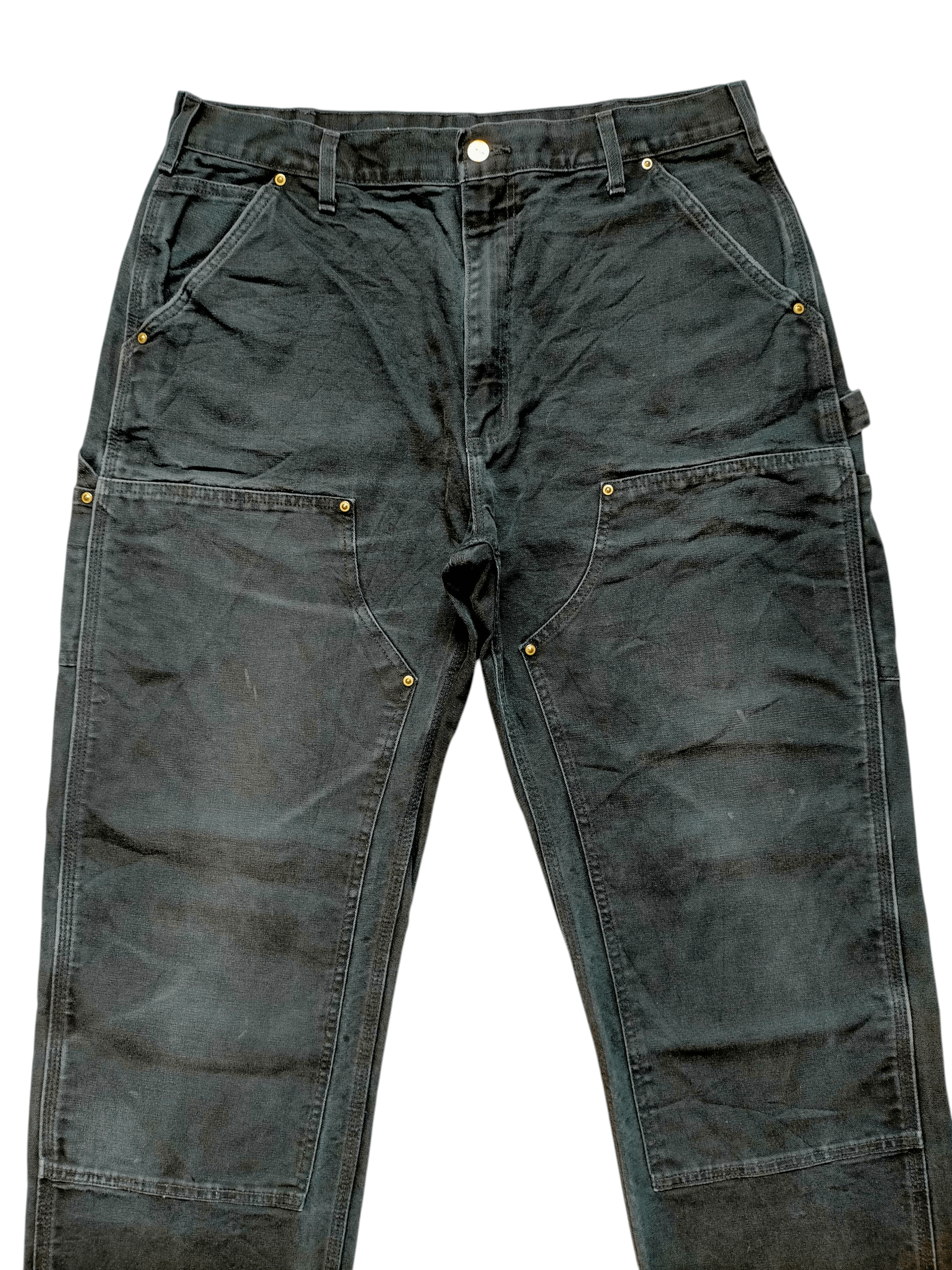 Carhartt Vintage Carhartt Double Knee Black Denim Size US 35 - 4 Thumbnail