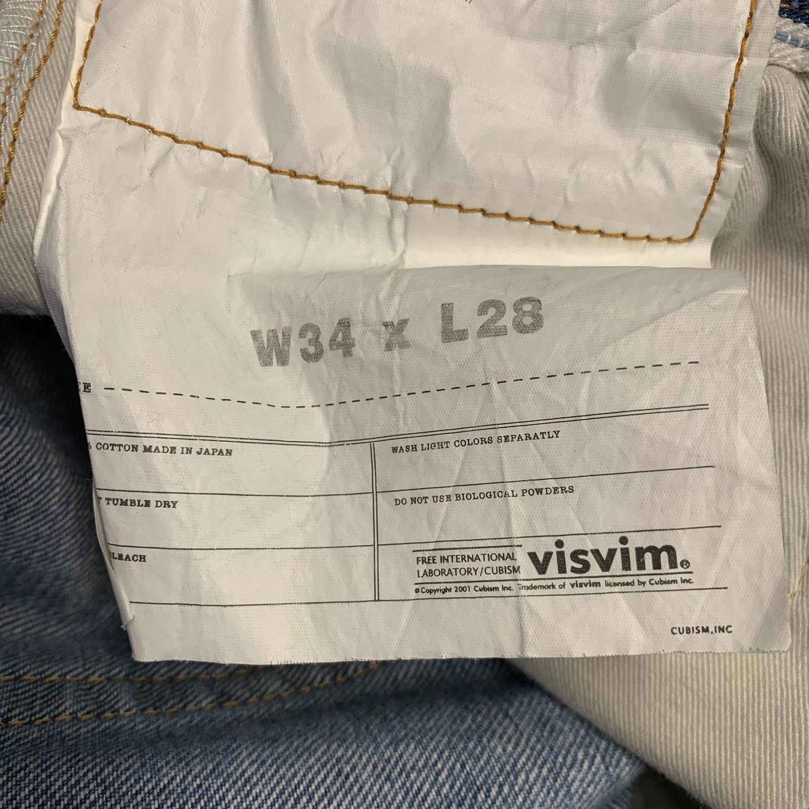 Visvim Social Sculpture 10D5 Blue Distressed Cotton Selvedge Button Size US 34 / EU 50 - 6 Thumbnail