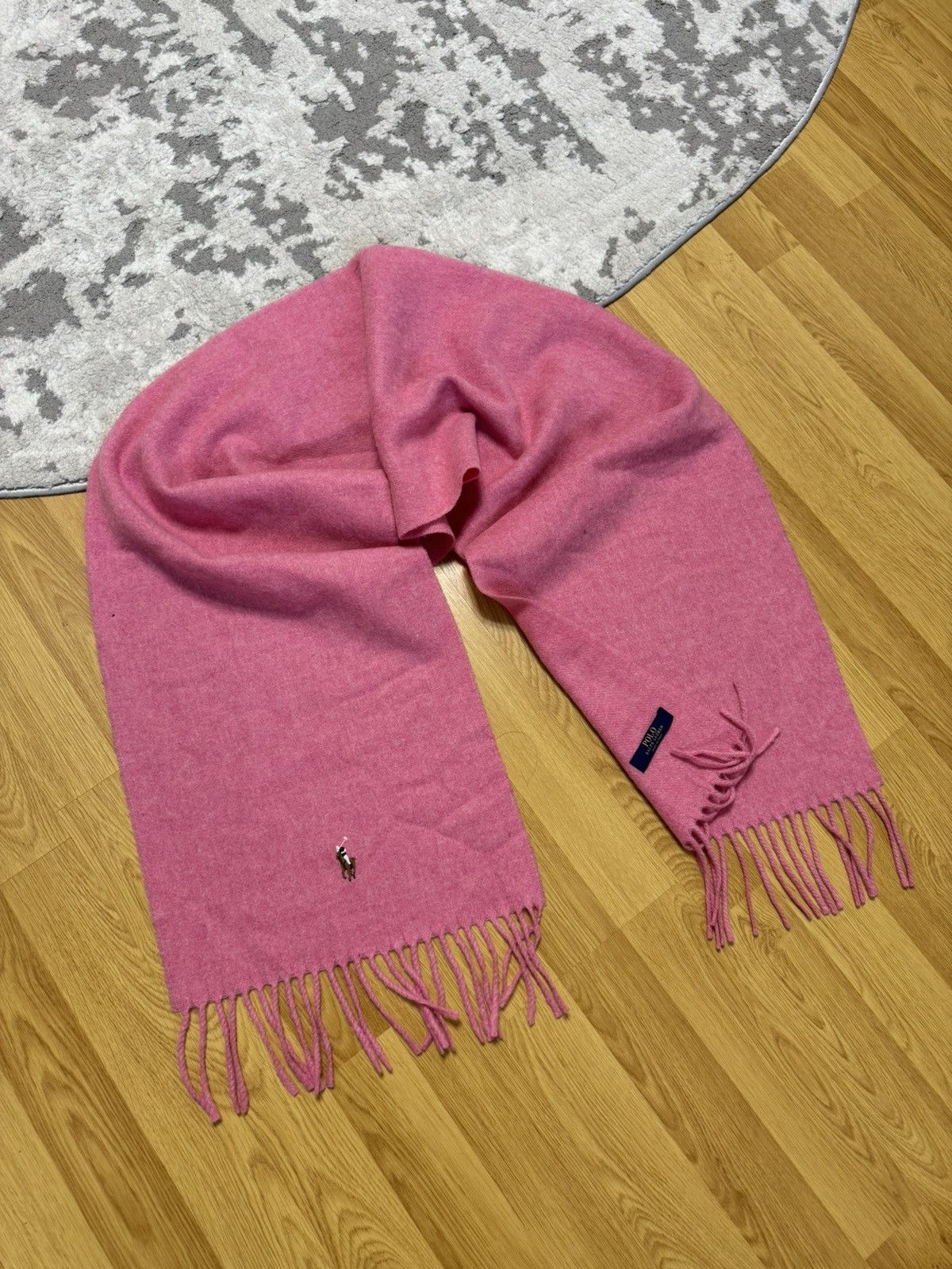 Polo Ralph Lauren Polo Ralph Lauren Pink Wool Scarf Iconic Size ONE SIZE - 6 Thumbnail