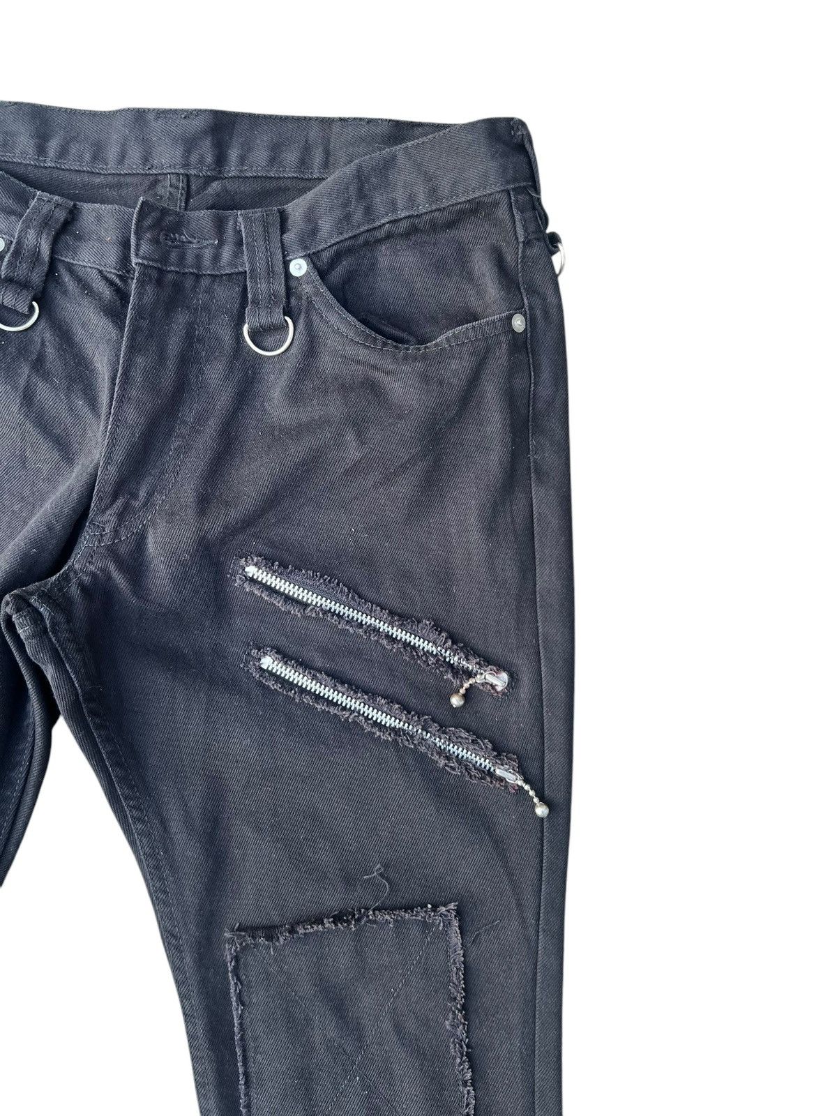 Japanese Brand Vintage King Mob Japan Black Denim Bondage Trouser Jeans Size US 32 / EU 48 - 11 Thumbnail