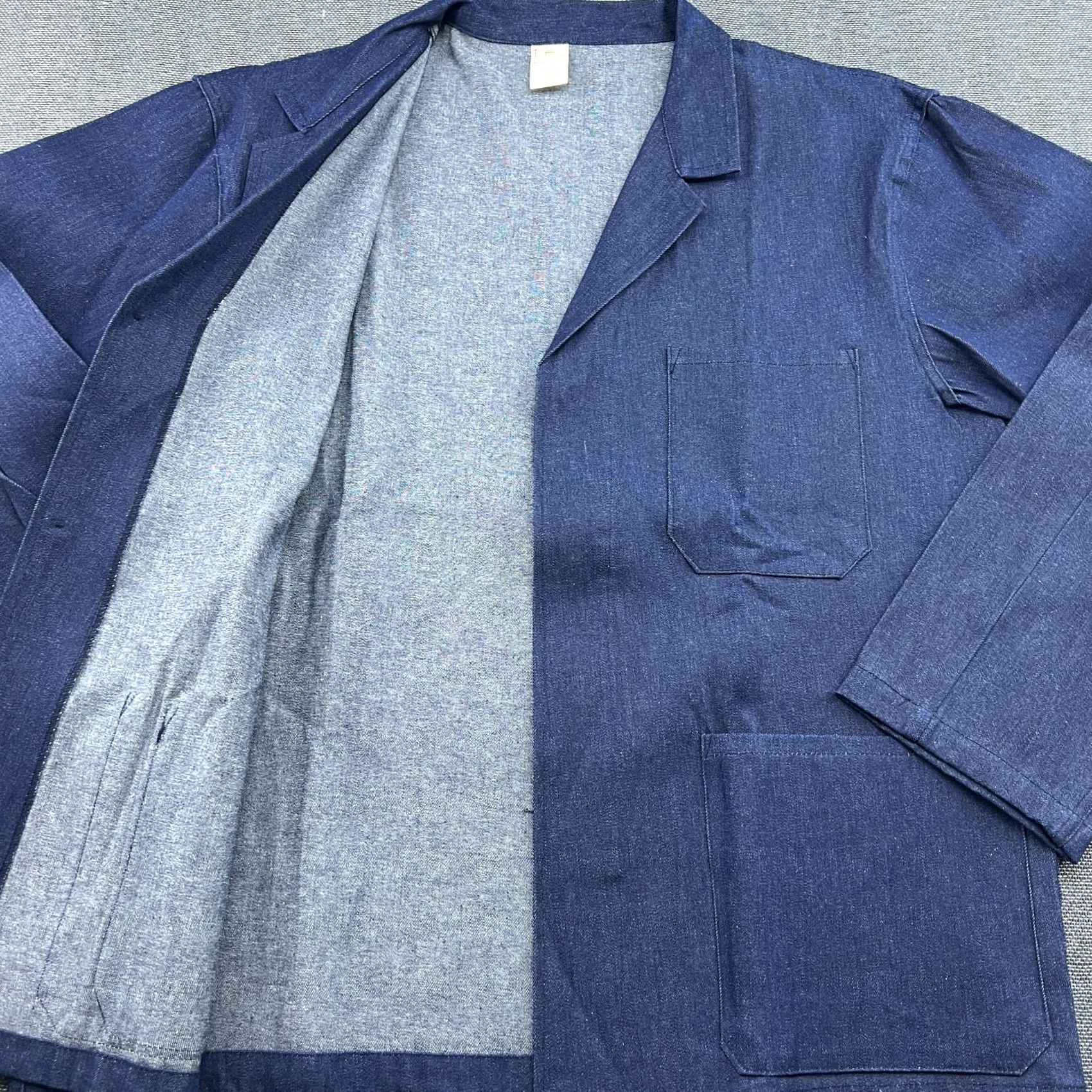 Denime VINTAGE Chore Jacket Mens XL Denim Blue Indigo Italy SanforJob Jacket Size US XL / EU 56 / 4 - 7 Thumbnail