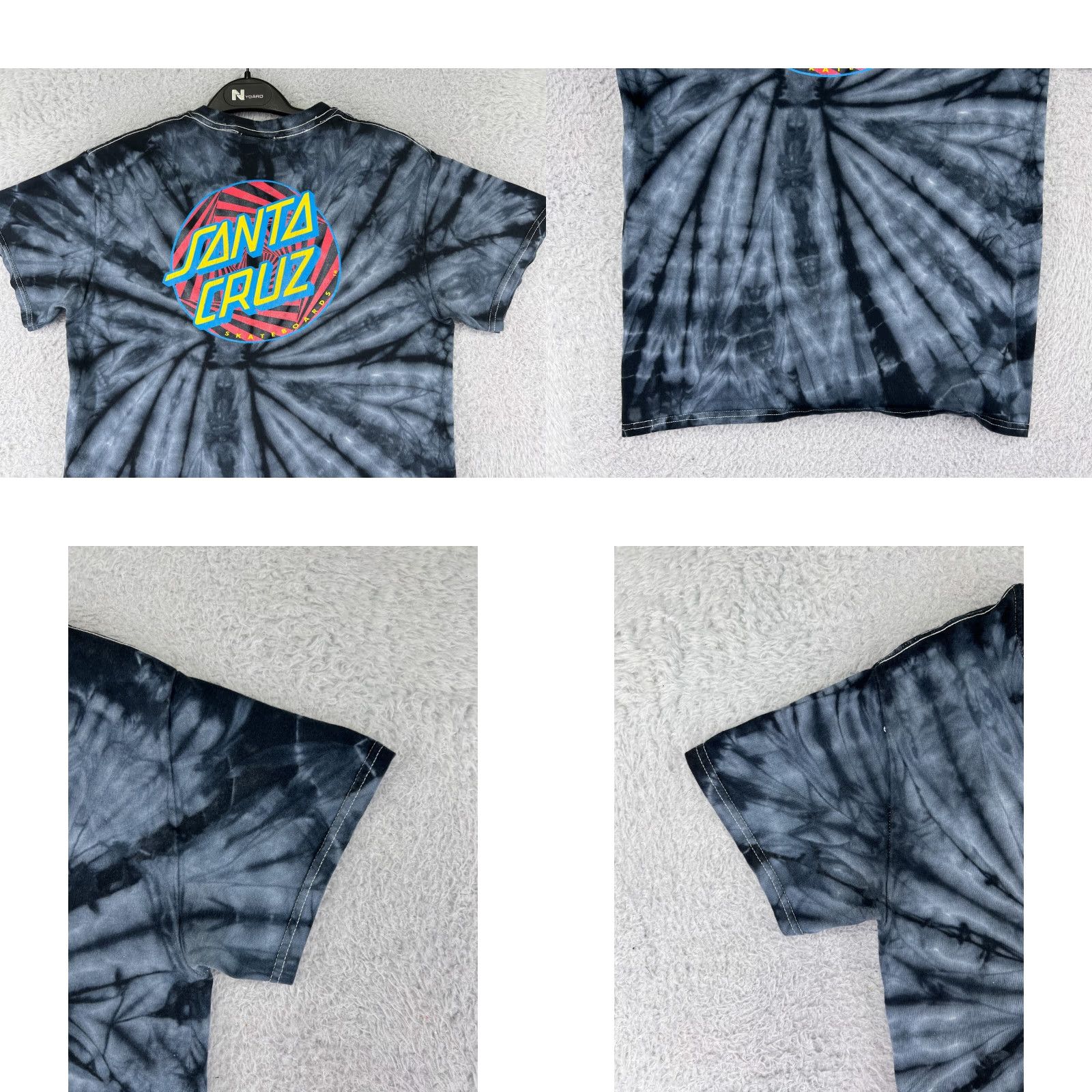 Vintage Santa Cruz Shirt Mens Small Gray Black Tie Dye Short Sleeve Crew Neck Skate Shirt Mens Small Gray Black Tie Dye Crew Neck Skate Santa Cruz Shirts Size US S / EU 44-46 / 1 - 8 Thumbnail