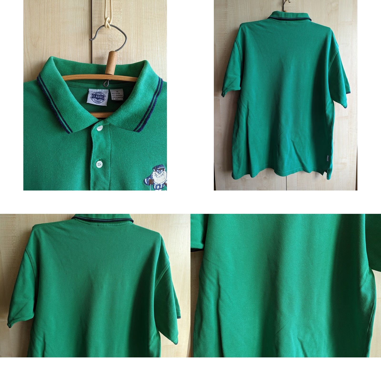 Vintage VINTAGE Tasmanian Devil Looney Tunes Golf Polo Shirt XL Men Green Polo Shirt XL Mens Green Tasmanian Devil Looney Tunes Golf Polo Size US XL / EU 56 / 4 - 8 Thumbnail